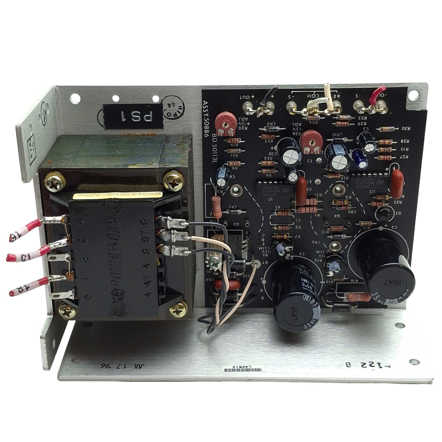Used Power One HBB 15-1.5-A Power Supply 87-264VAC Input, 2 Channel, 12V & -5VDC 1.7A