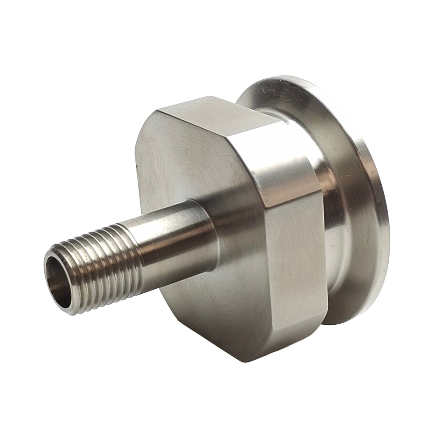 Used Dixon 21MP-R15025 Sanitary Clamp Adapter, 1/4in NPT Male to 1-1/2in OD