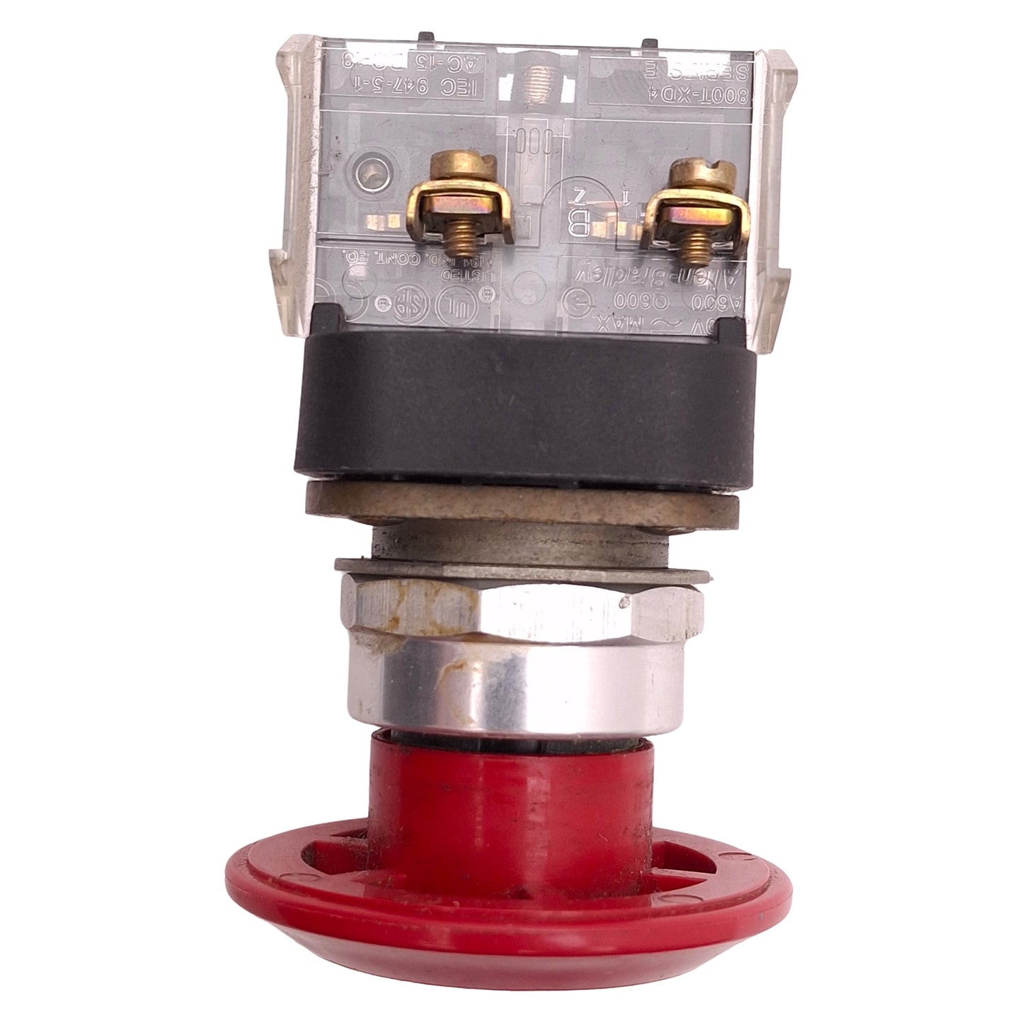 Used Allen Bradley 800T-FX D4 Maintained Red E-Stop Button ø30mm, 1NCLB, 600VAC 10A