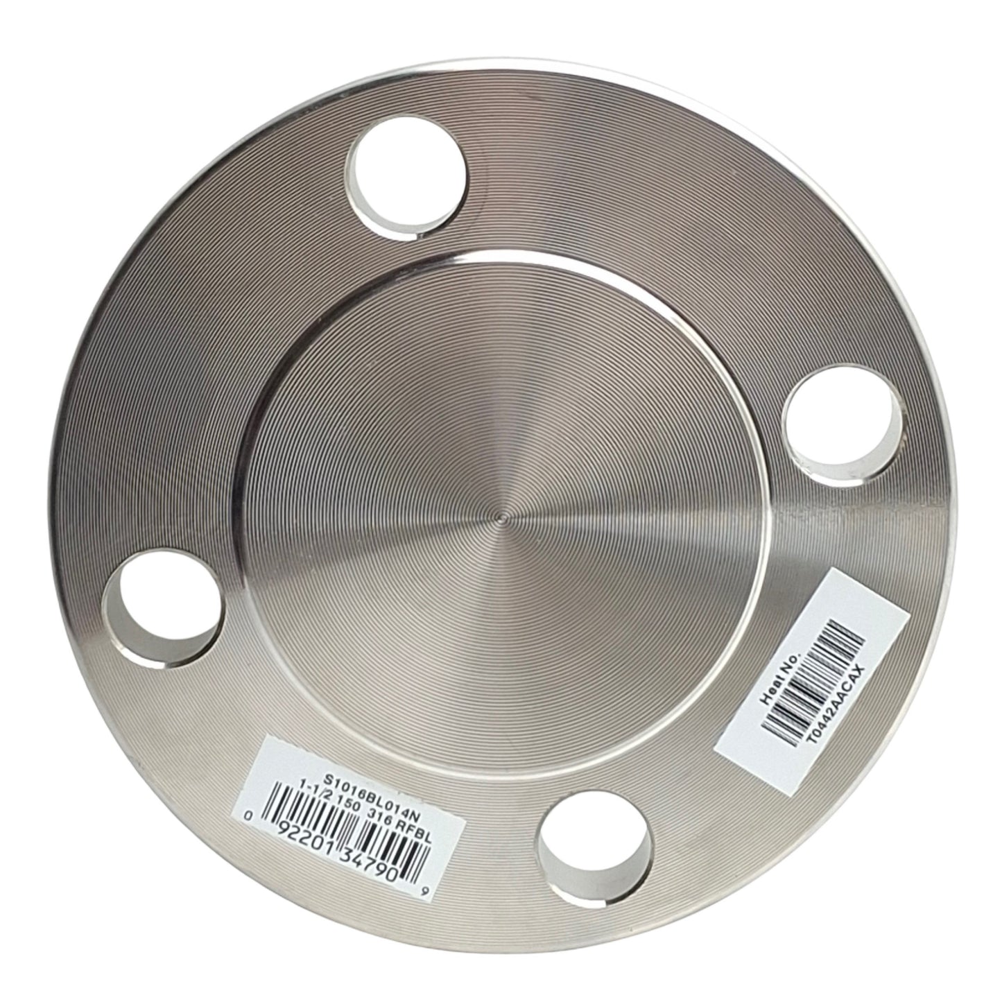 Used ASC S1016BL014N SCI Stainless Steel Flange, #150 Blind Raised Face, 1-1/2in Size