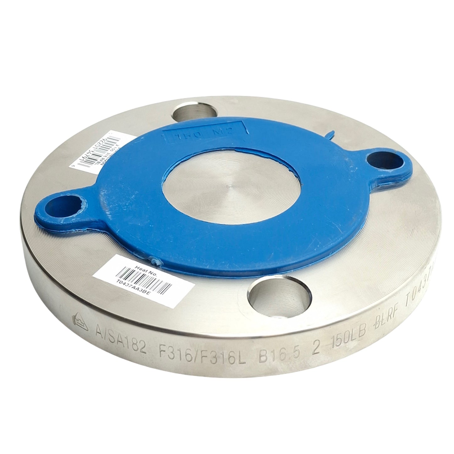 Used ASC S1016BL020N SCI Stainless Steel Flange, #150 Blind Raised Face, 2in Size