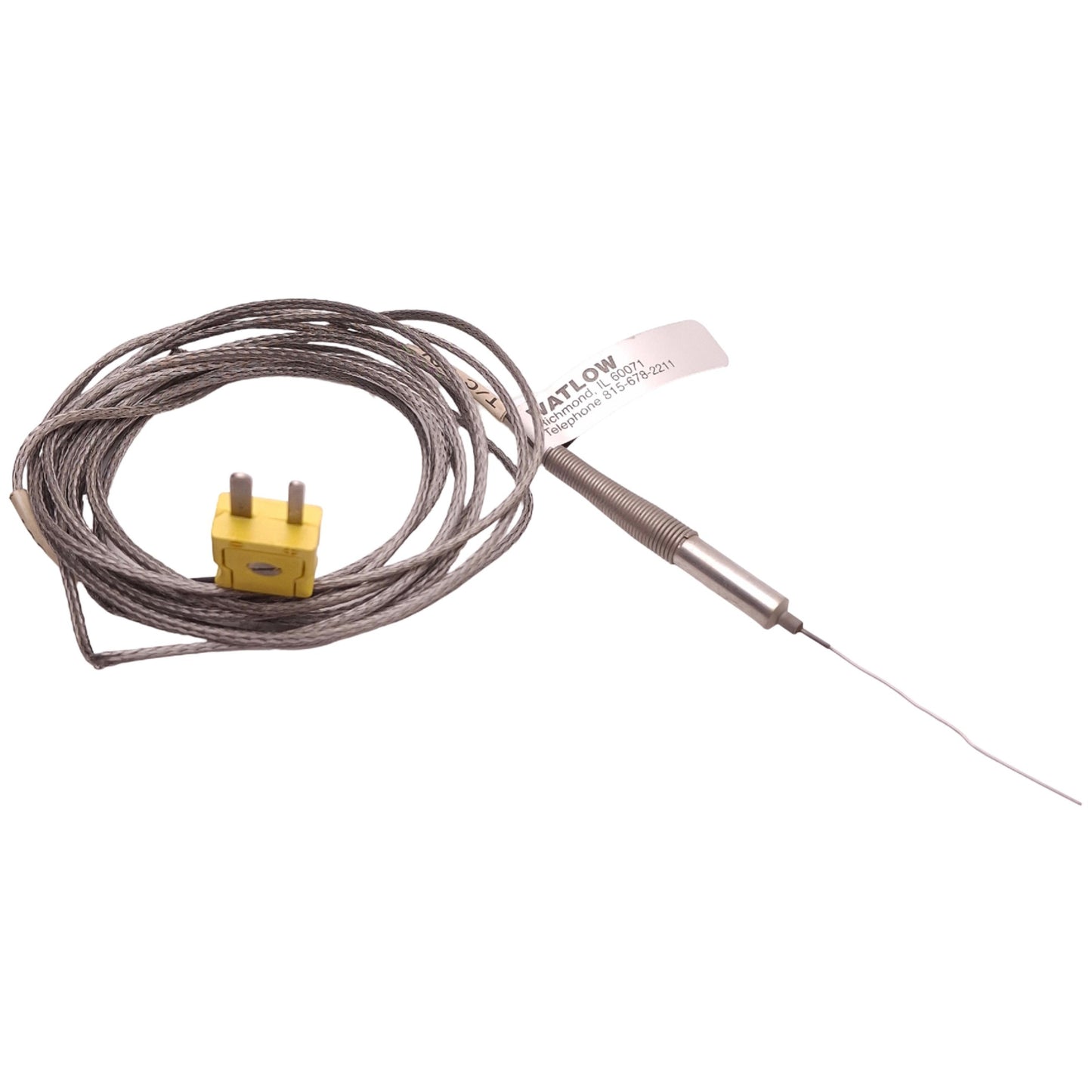 Used Watlow AFBL0TQ017G4090 Thermocouple Type K, Grounded, ø0.02x1-7/8in Sheath, 9ft