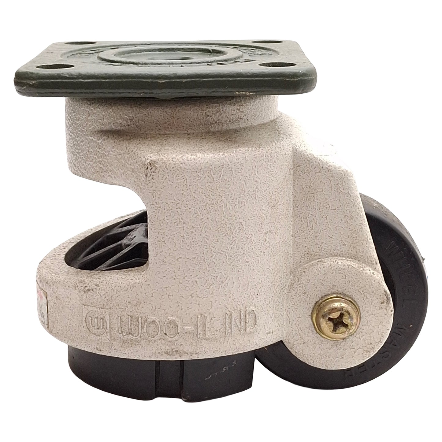 Used WM Caster WI-120F Wheel Master Top Plate Swivel Caster, 95x95mm Plate, 1500kg