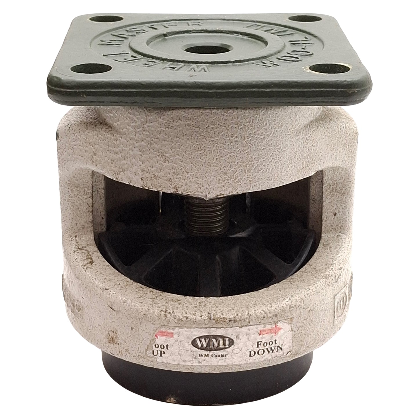Used WM Caster WI-120F Wheel Master Top Plate Swivel Caster, 95x95mm Plate, 1500kg