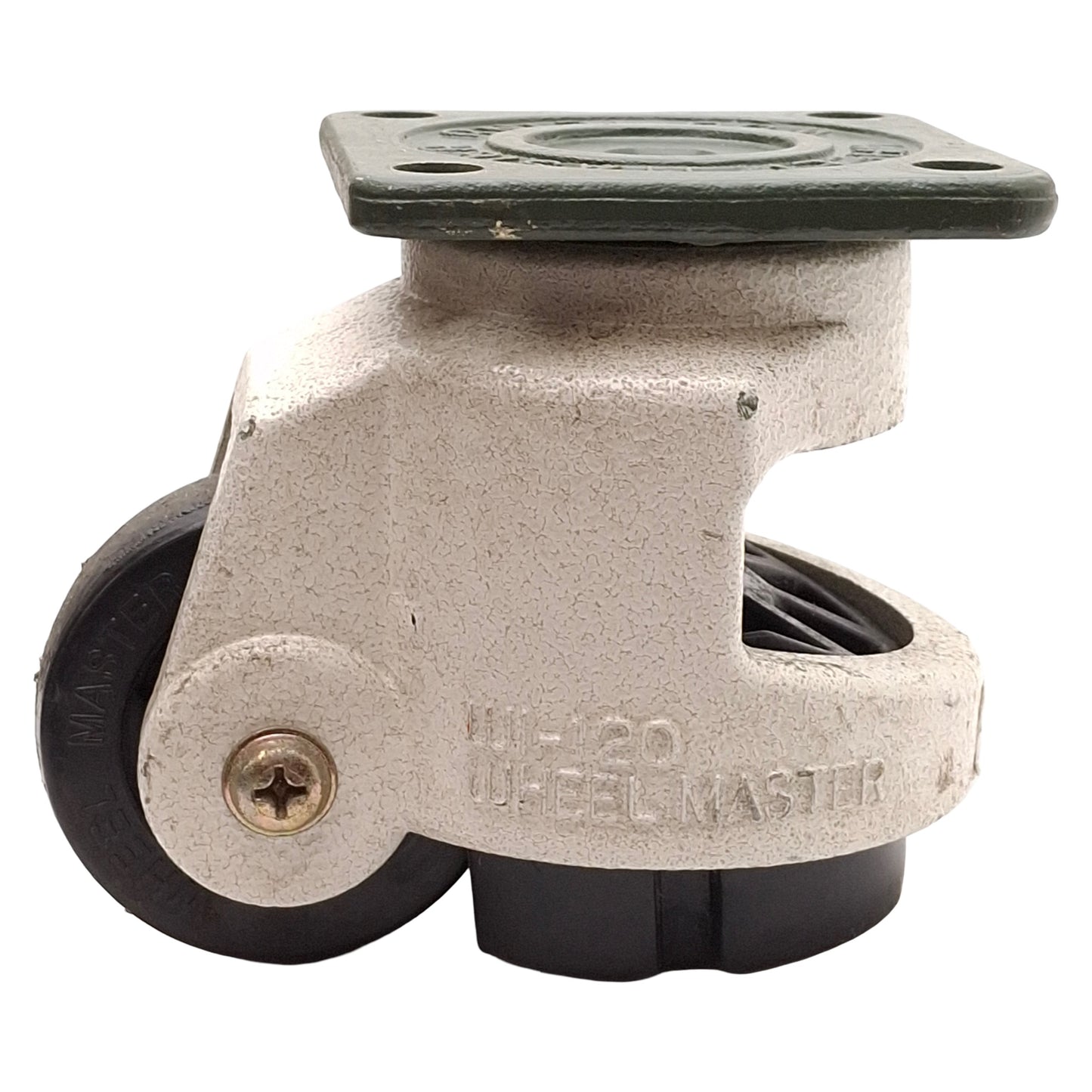 Used WM Caster WI-120F Wheel Master Top Plate Swivel Caster, 95x95mm Plate, 1500kg
