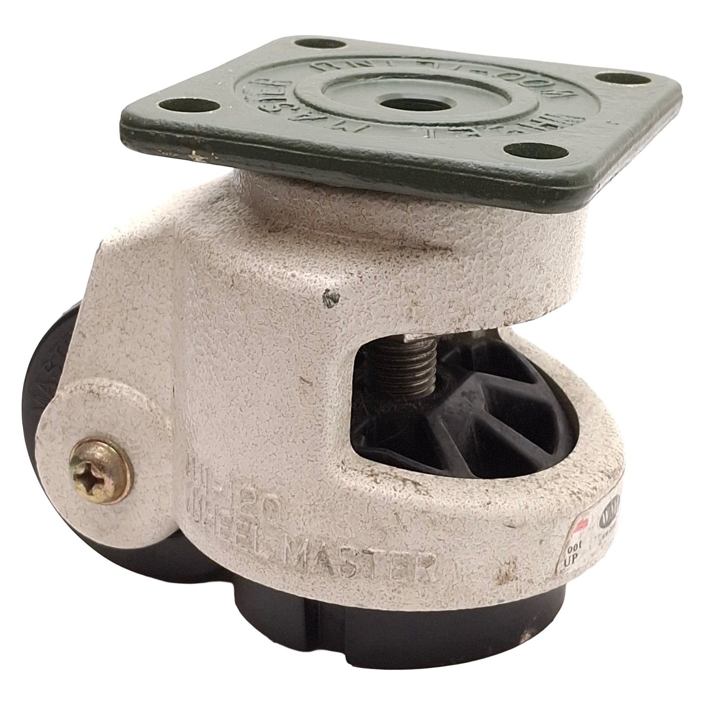 Used WM Caster WI-120F Wheel Master Top Plate Swivel Caster, 95x95mm Plate, 1500kg