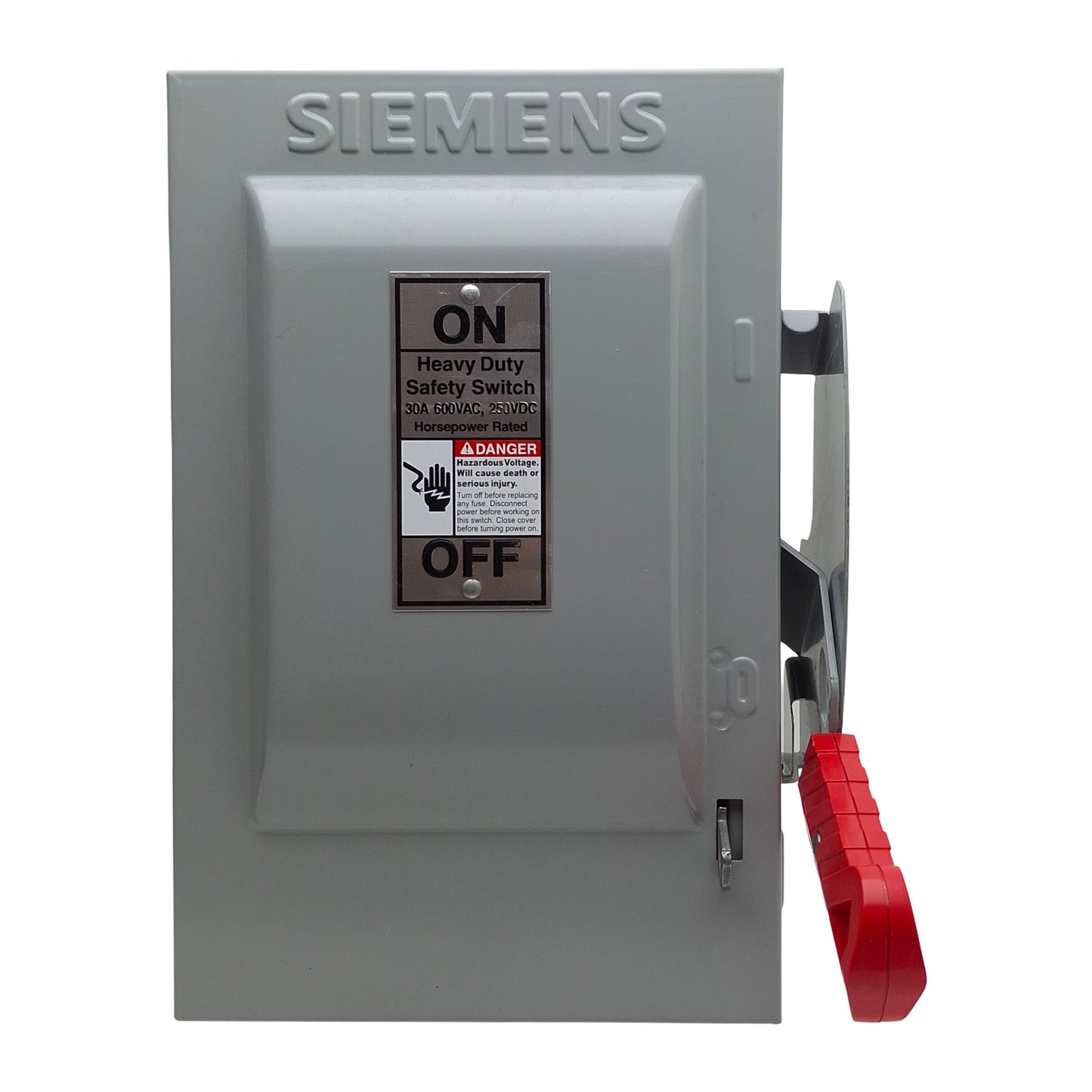 Used Siemens HNF61 Heavy Duty Safety Switch, 3-Pole, 30A 600VAC/250VDC 3W, Type 1