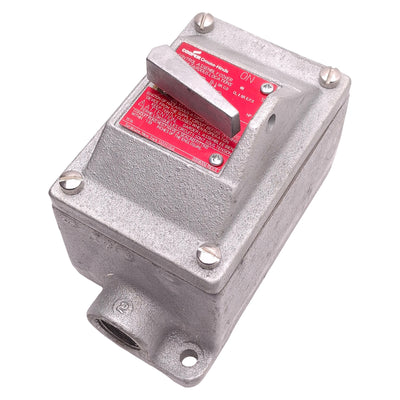 Used Cooper Crouse-Hinds DSD933 Explosion Proof Snap Switch 1-Pole, 120/270VAC, 20A