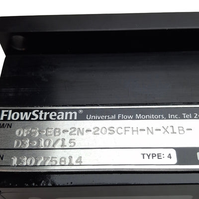 New UFM OFS-EB-2N-20SCFH-N-X1B-D3-10/15 Nitrogen Flowstream, 20SCFH, 1/4in NPT