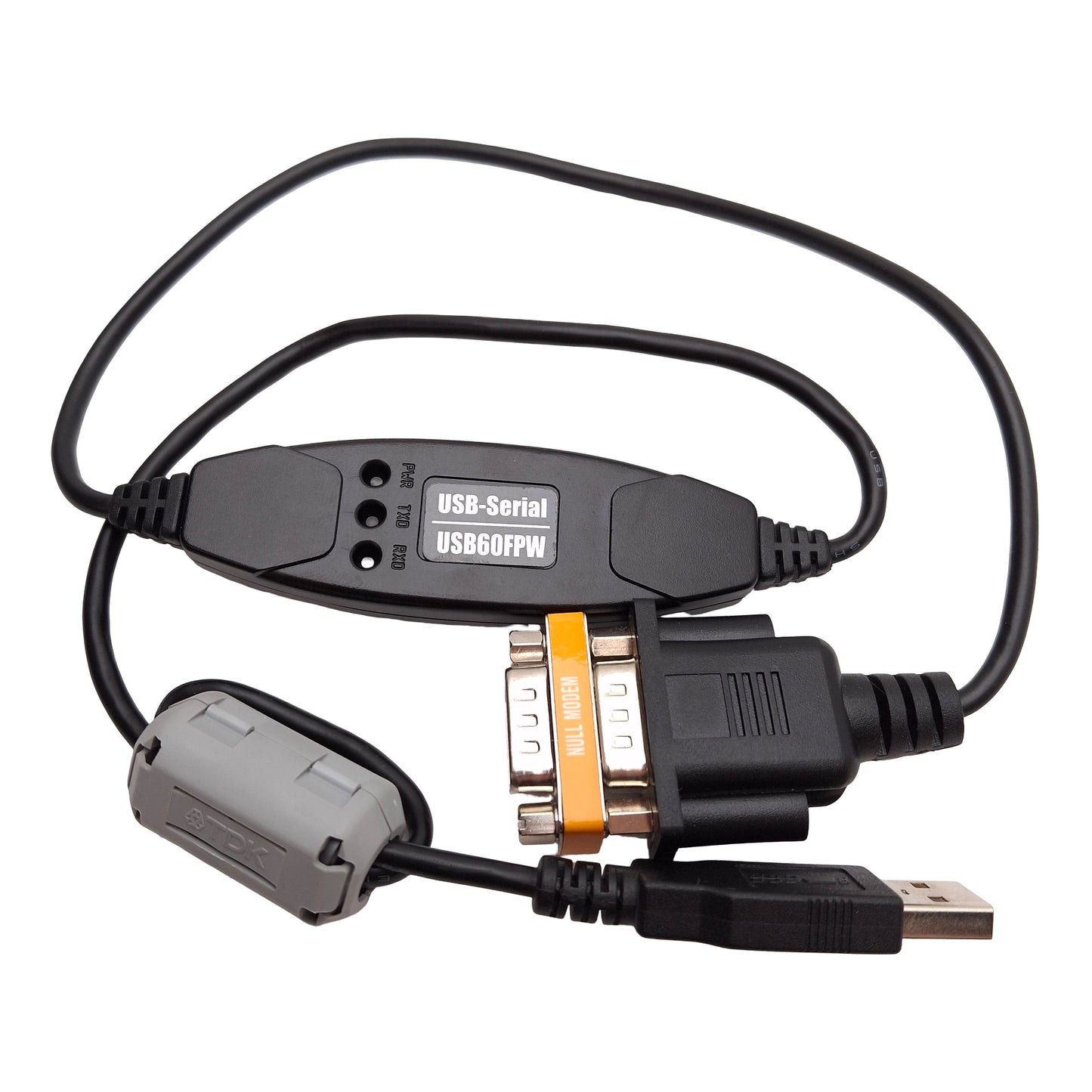Used Keyence OP-84114 USB-Serial Barcode Scanner Cable, RS-232 D-Sub 9-Pin to USB