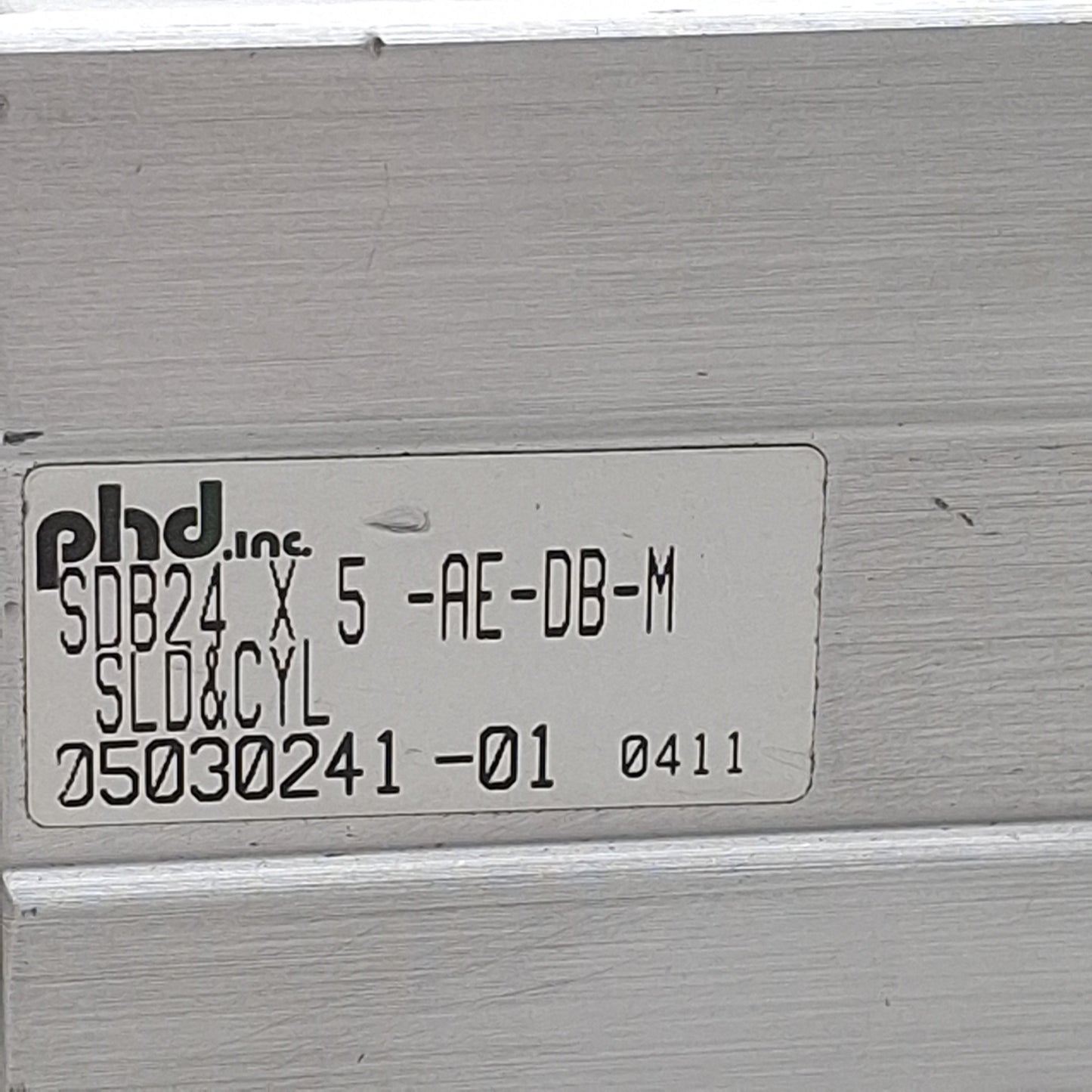 Used PHD SDB24X5-AE-DB-M Versatile Thruster Pneumatic Slide, 1-1/8in Bore, 5in Travel