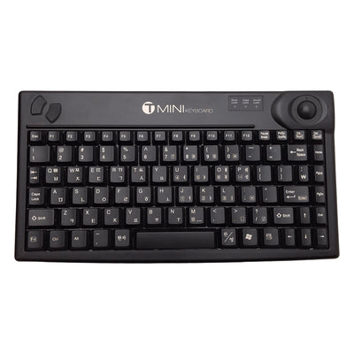 Used Sejin SPR-8695TU Compact Trackball Mini Keyboard, 86 Key, USB, English/Korean