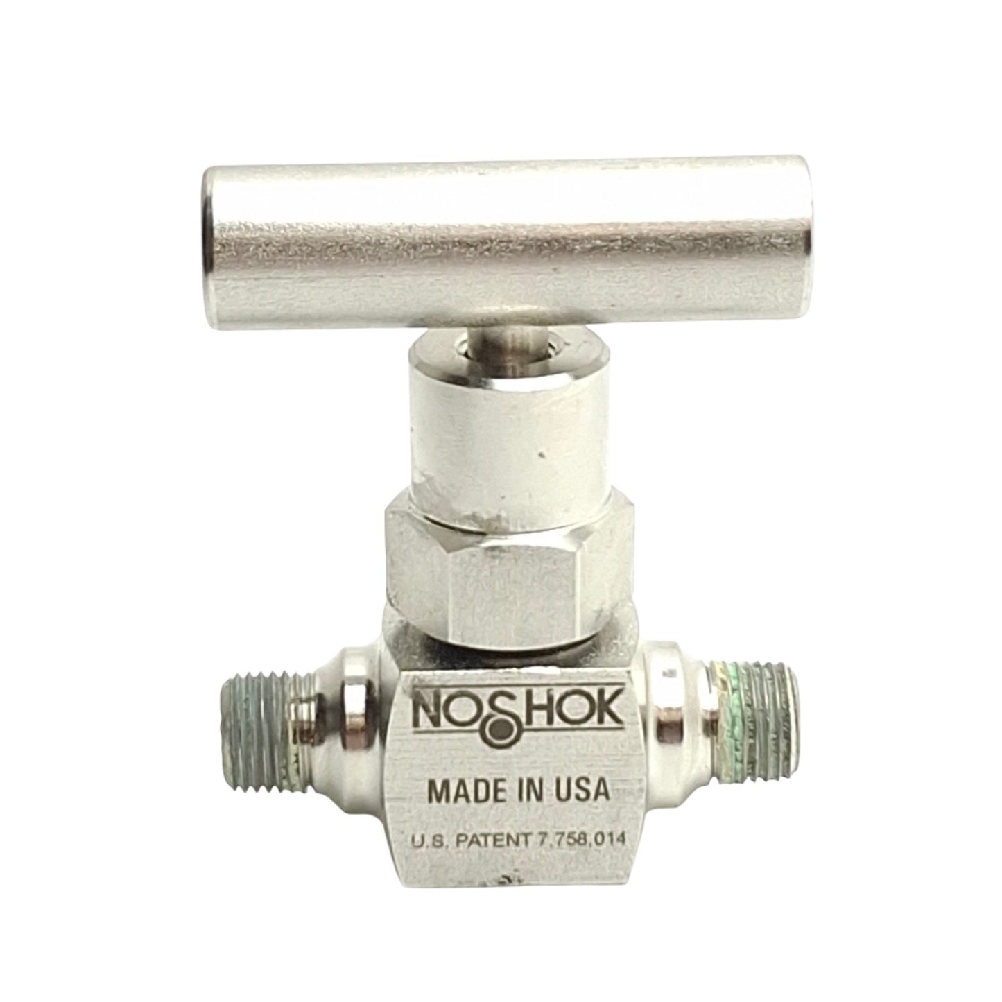 Used Noshok 101-MMS Stainless Steel Needle Valve, 1/8in NPT Male, 10000Psi
