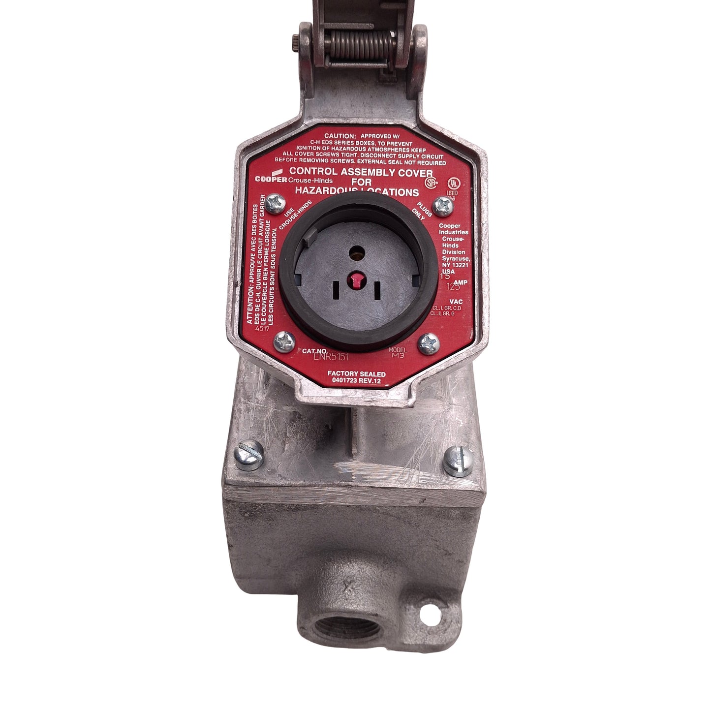 Used Cooper Crouse-Hinds ENR5151 Ark-Guard ENR Value Receptacle 15A, 125VAC