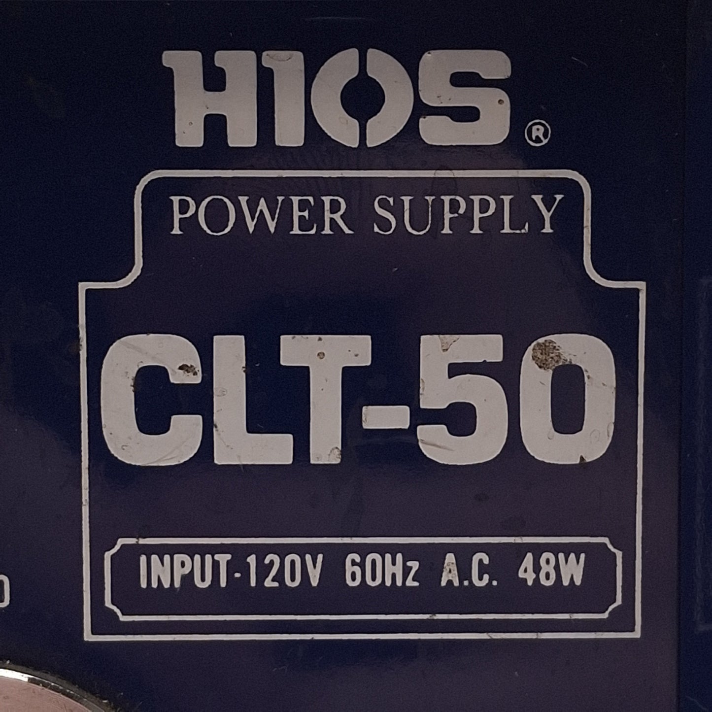 Used HIOS CLT-50 Electric Screwdriver Power Supply, 48W, 120VAC 60Hz, 5-Pin Aviation