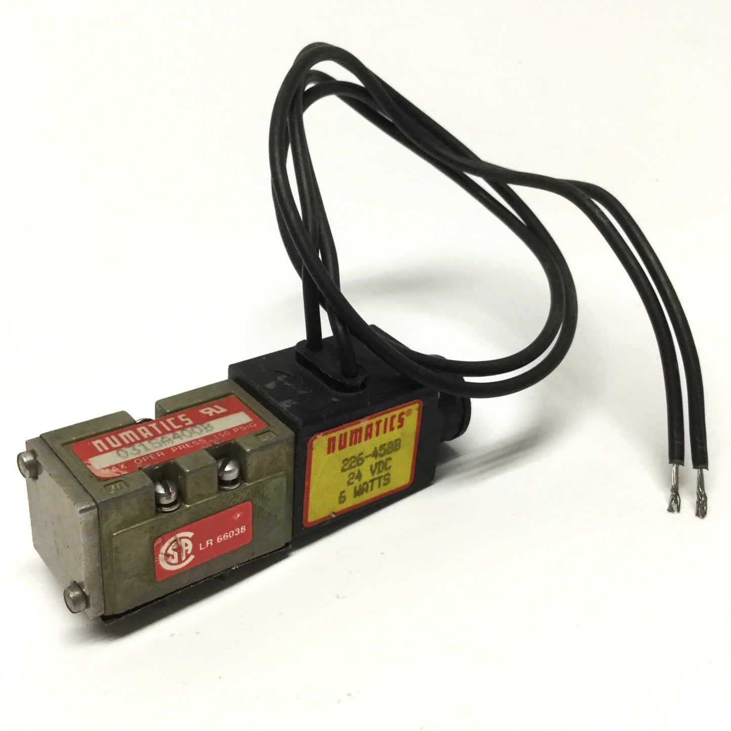 Used Numatics 031SA400B Pneumatic Solenoid Valve, 5-Port 2-Position, 150psi, 24VDC