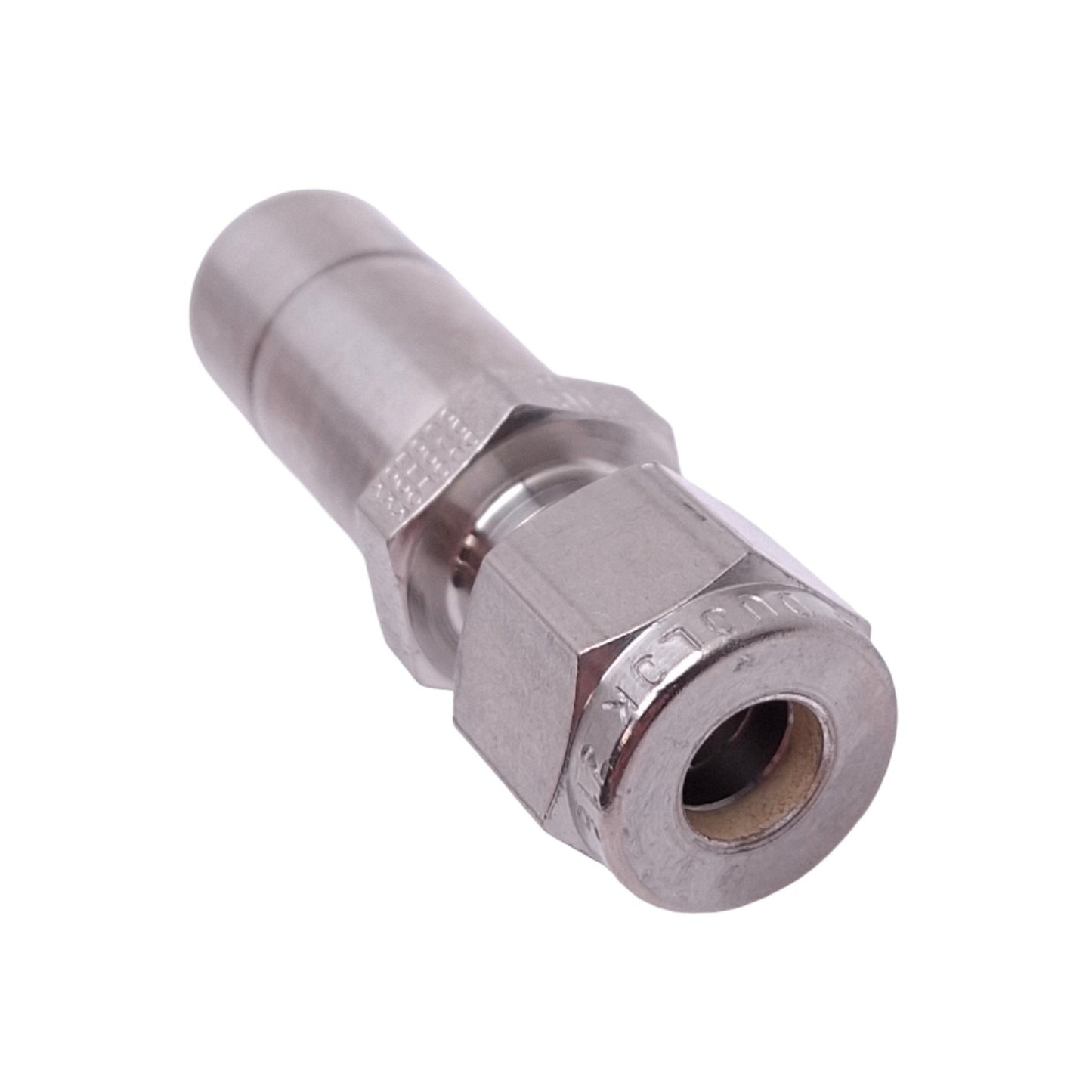 Used SSP ISSD4R8 Duolok Tube Fitting Reducer, 1/2in OD to 1/4in OD, 2450psi