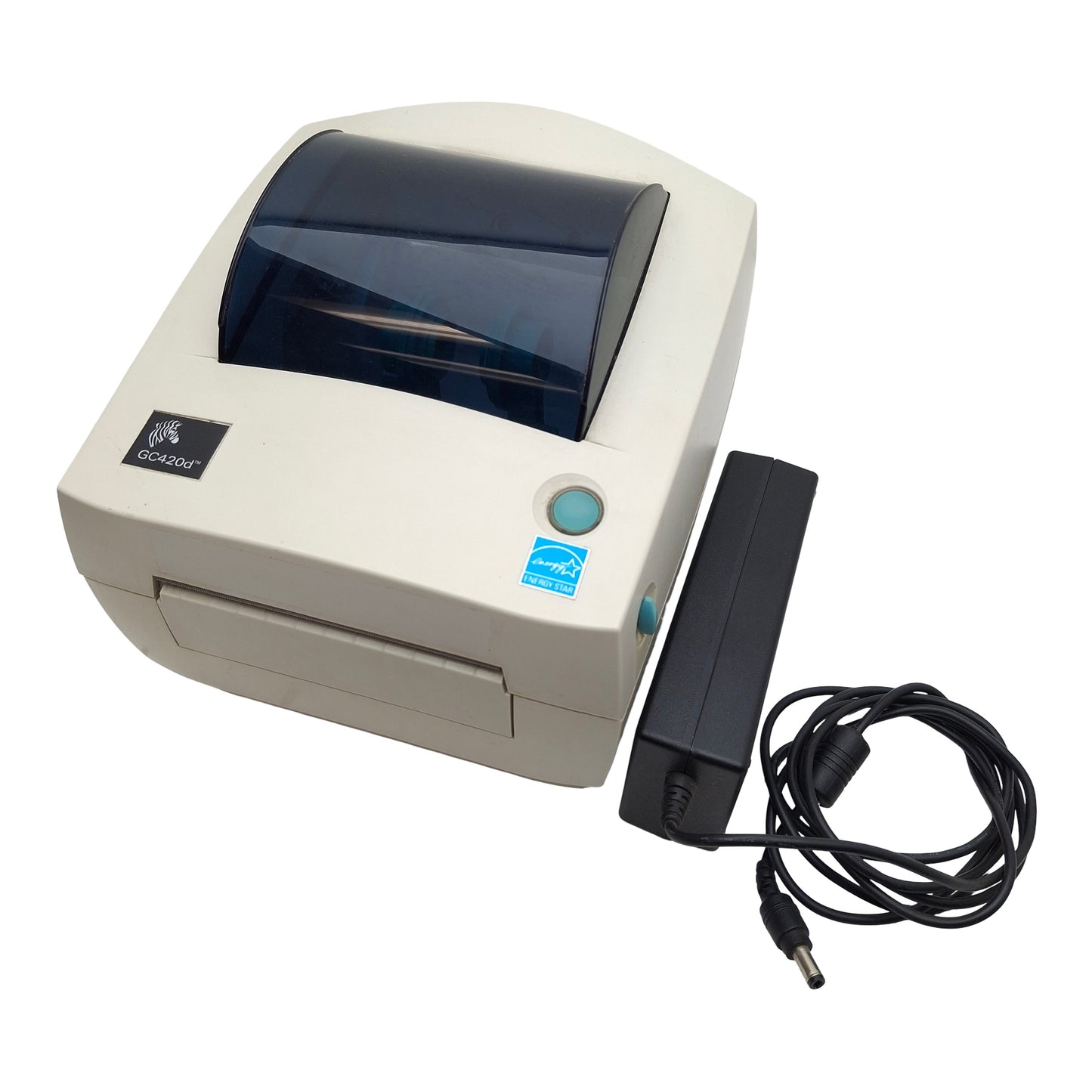 Used Zebra GC420-200510-000 GC420D Thermal Barcode Printer, 203dpi, 4in Width, 20VDC