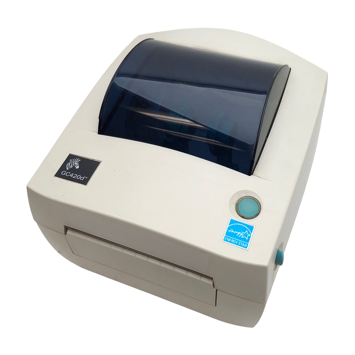 Used Zebra GC420-200510-000 GC420D Thermal Barcode Printer, 203dpi, 4in Width, 20VDC