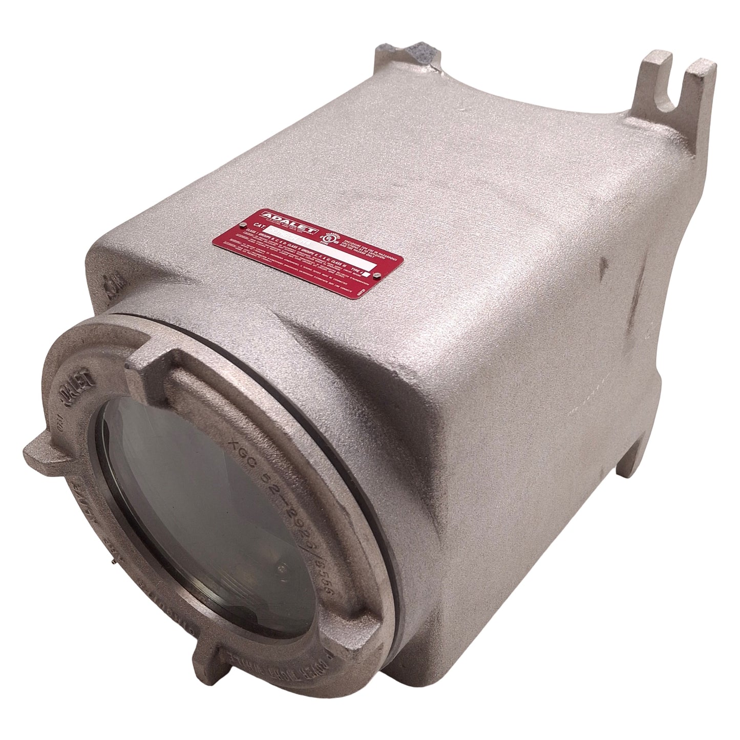 Used Adalet XJMGCH N4 Explosion Proof Meter Housing 6-3/4"x6-3/4"x8" *Broken Mount*