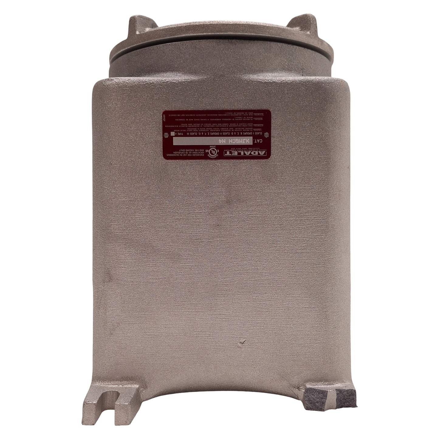 Used Adalet XJMGCH N4 Explosion Proof Meter Housing 6-3/4"x6-3/4"x8" *Broken Mount*