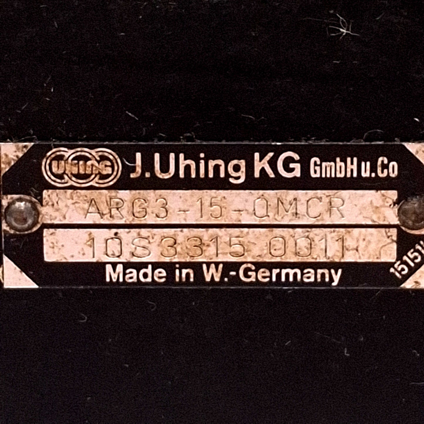 Used Uhing ARG3-15-0MCR Bi-Directional Rolling Ring Drive ø15mm Shaft, 10mm Max Pitch