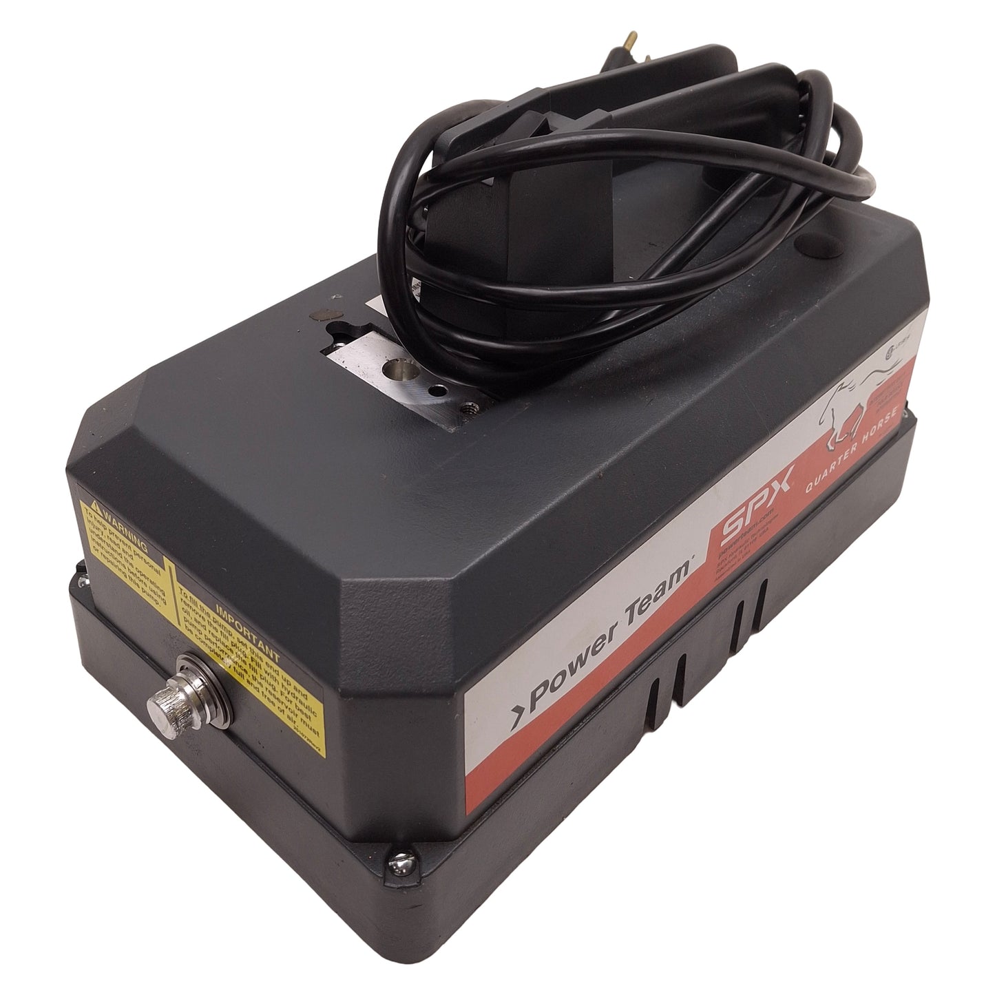 Used Power Team SPX PE102 Electric/Hydraulic Pump 110/115VAC 7A 15LRA, 10,000PSI Max