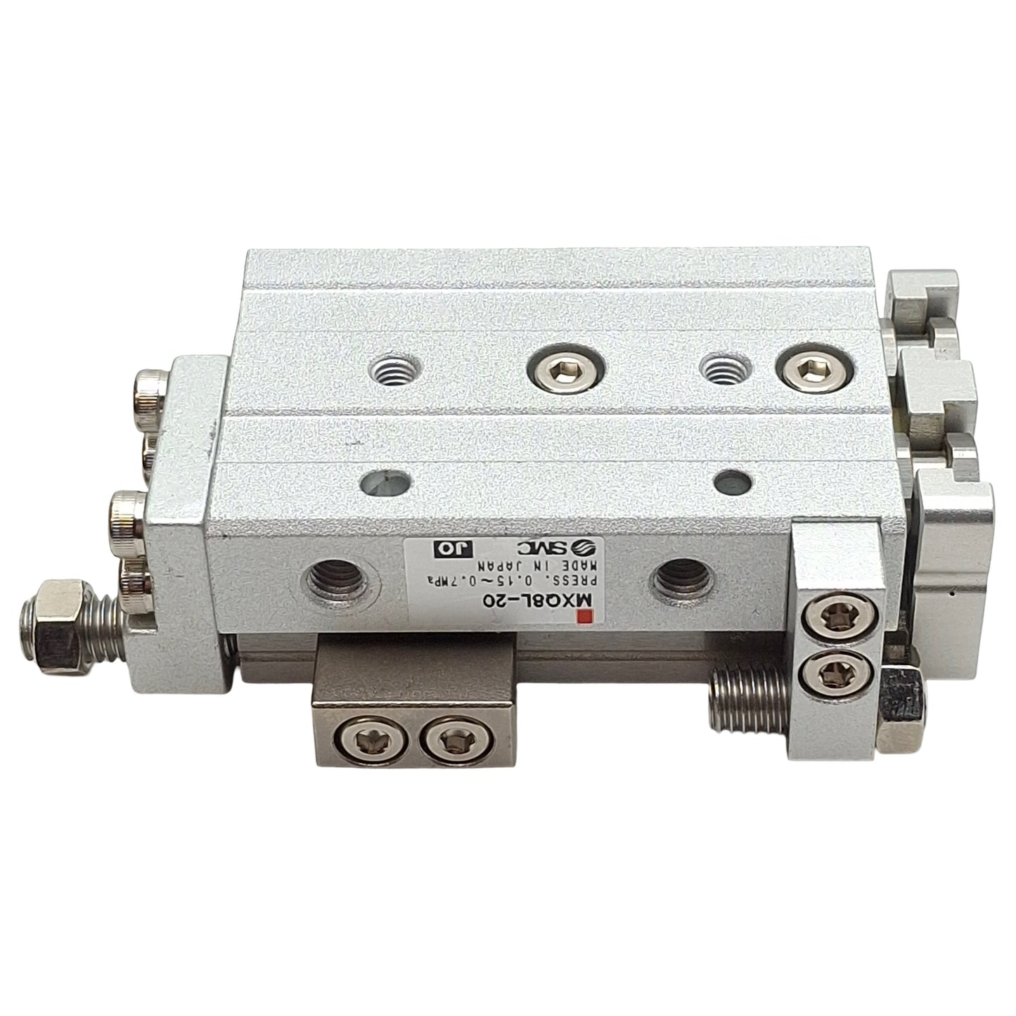 Used SMC MXQ8L-20 Pneumatic Precision Slide Table, ø8mm Bore, 20mm Stroke, 0.7MPa, M5