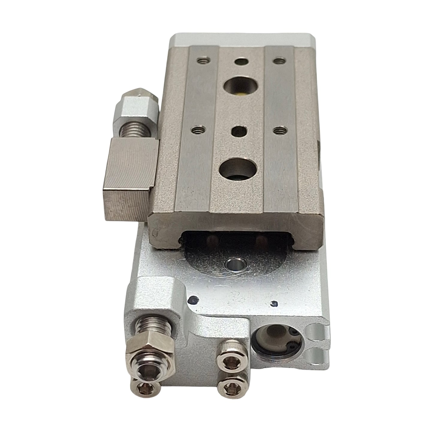 Used SMC MXQ8L-20 Pneumatic Precision Slide Table, ø8mm Bore, 20mm Stroke, 0.7MPa, M5