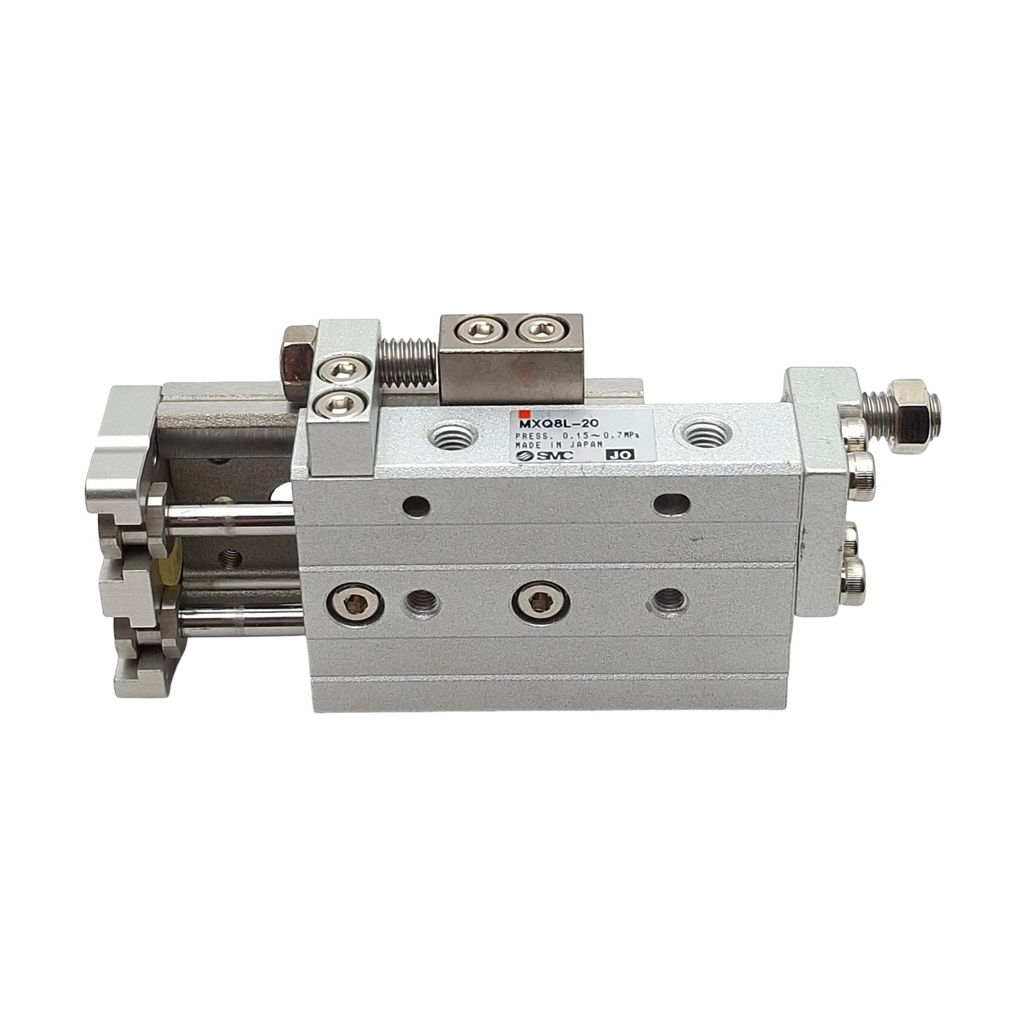 Used SMC MXQ8L-20 Pneumatic Precision Slide Table, ø8mm Bore, 20mm Stroke, 0.7MPa, M5
