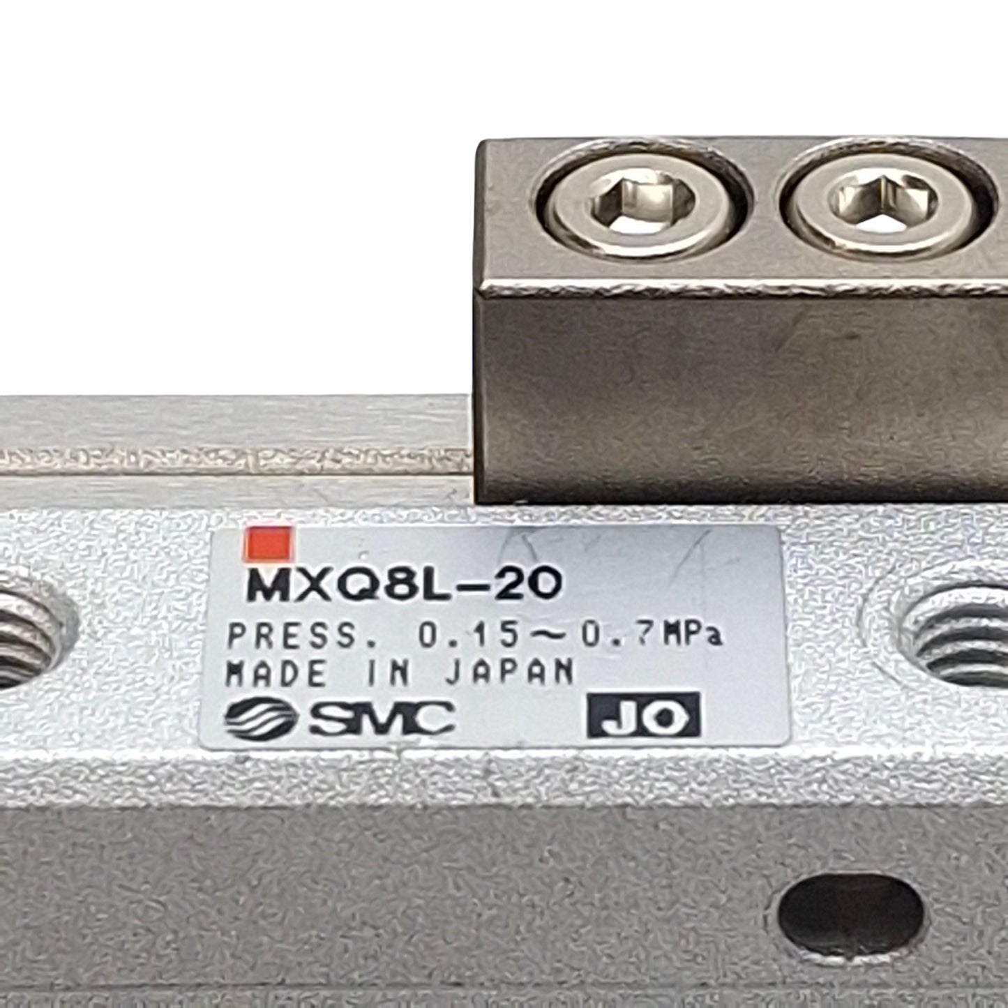 Used SMC MXQ8L-20 Pneumatic Precision Slide Table, ø8mm Bore, 20mm Stroke, 0.7MPa, M5