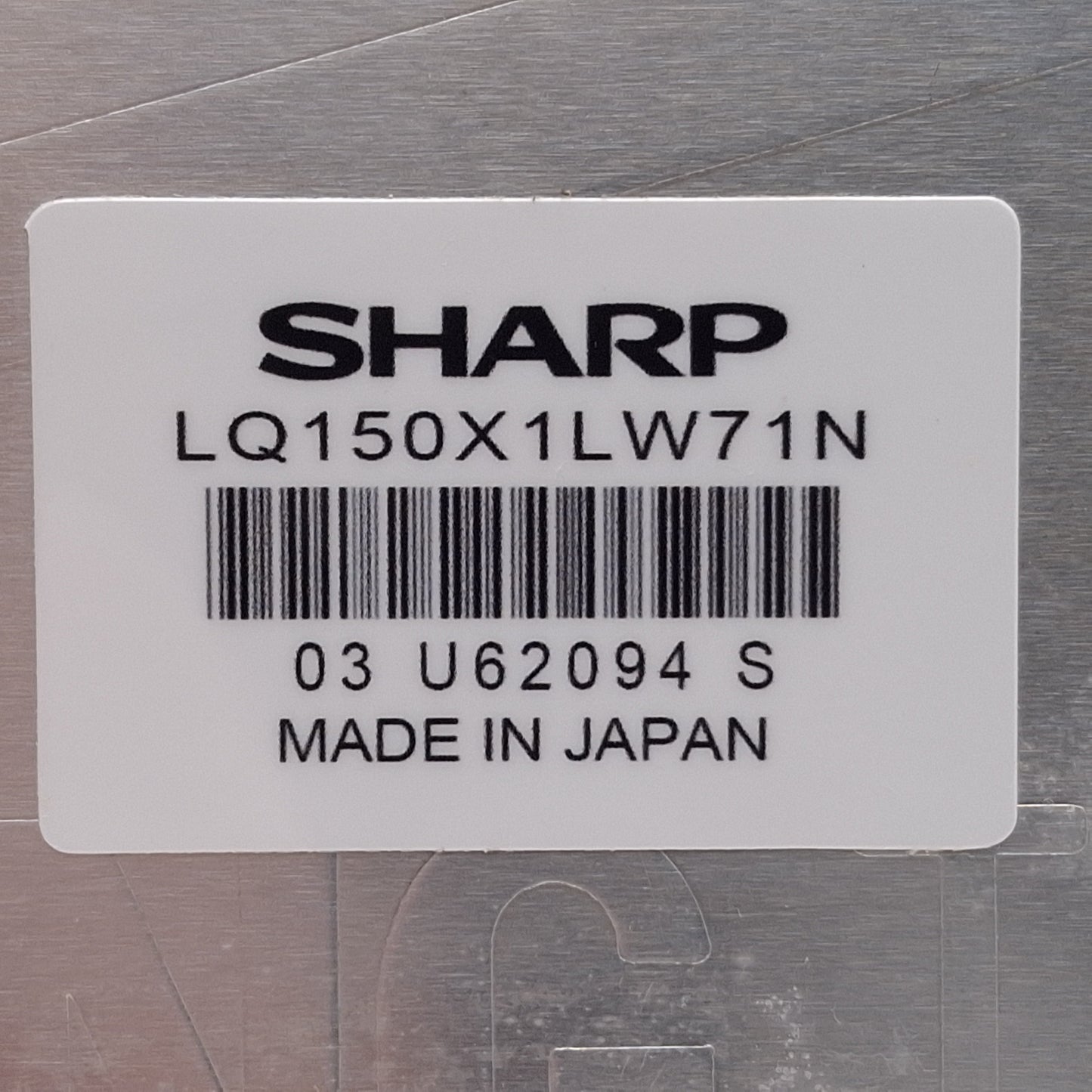 Used Sharp LQ150X1LW71N LCD Display Module, 15in TFT Active Matrix, 1024x768, +3.3VDC