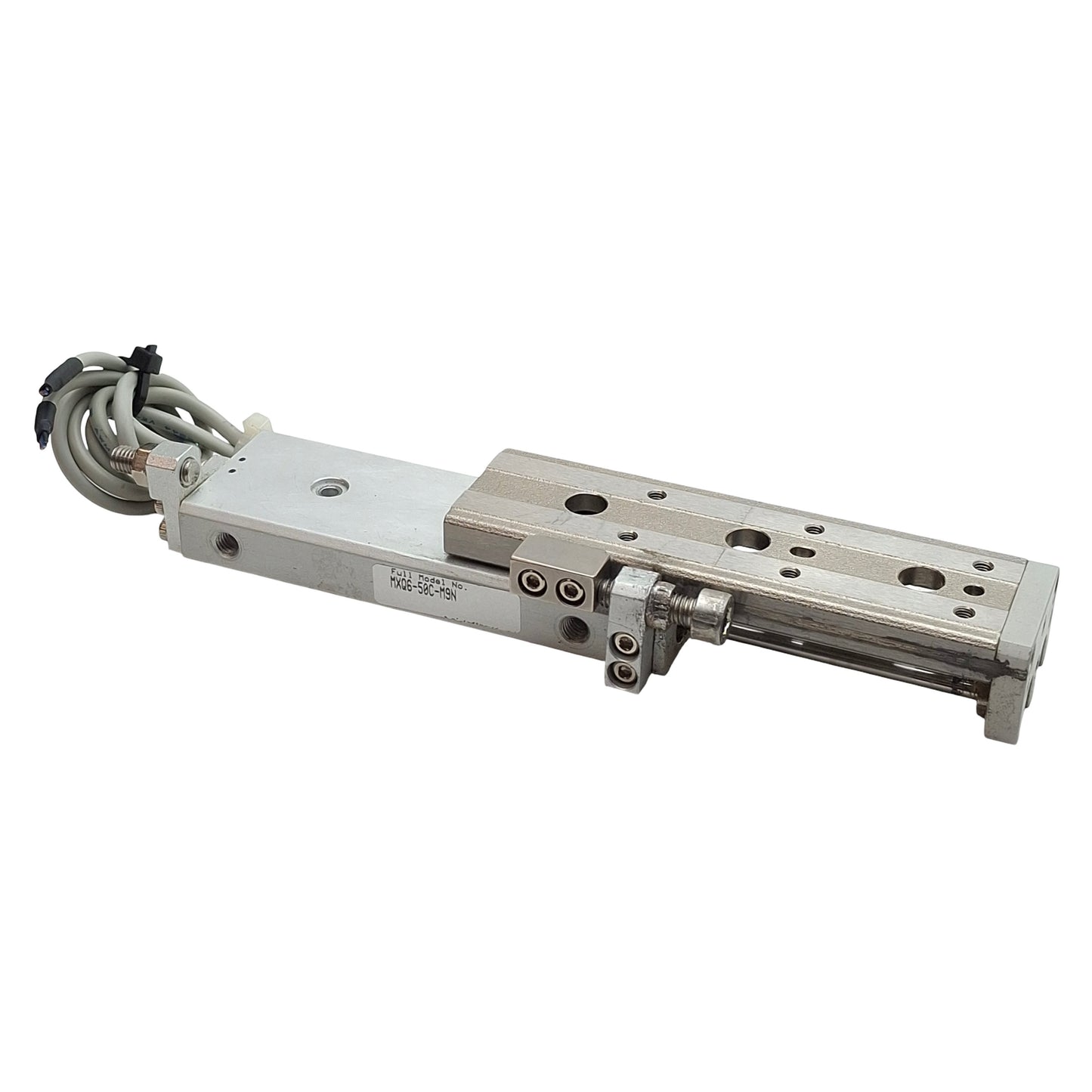 Used SMC MXQ6-50C-M9N Pneumatic Precision Slide Table, ø6mm Bore, 50mm Stroke, M5x0.8