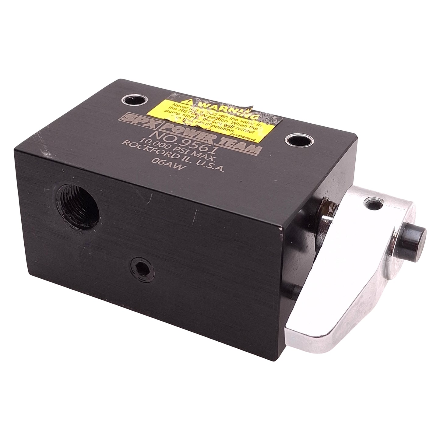 Used Power Team 9561 2-Way/Auto Dump Valve For PE102 & PR102 Hydraulic Pump 10,000psi