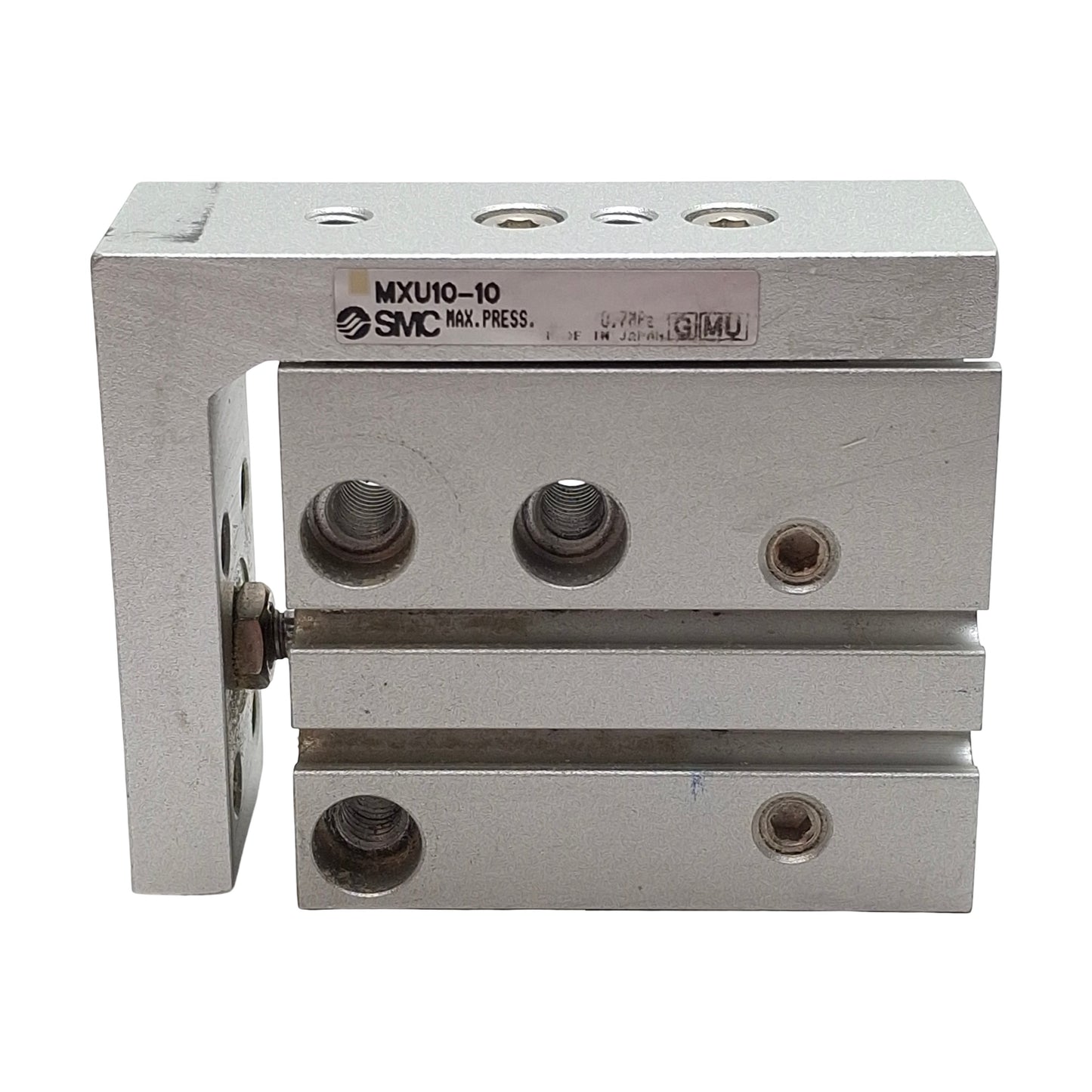 Used SMC MXU10-10 Pneumatic Compact Slide Table, ø10mm Bore, 10mm Stroke, M5, 0.7MPa