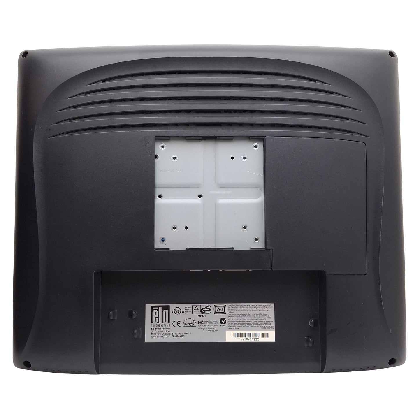 Used Elo ET1725L-7UWF-1 Touchscreen Monitor, 17in TFT Active Matrix, 1280x1024, 12VDC