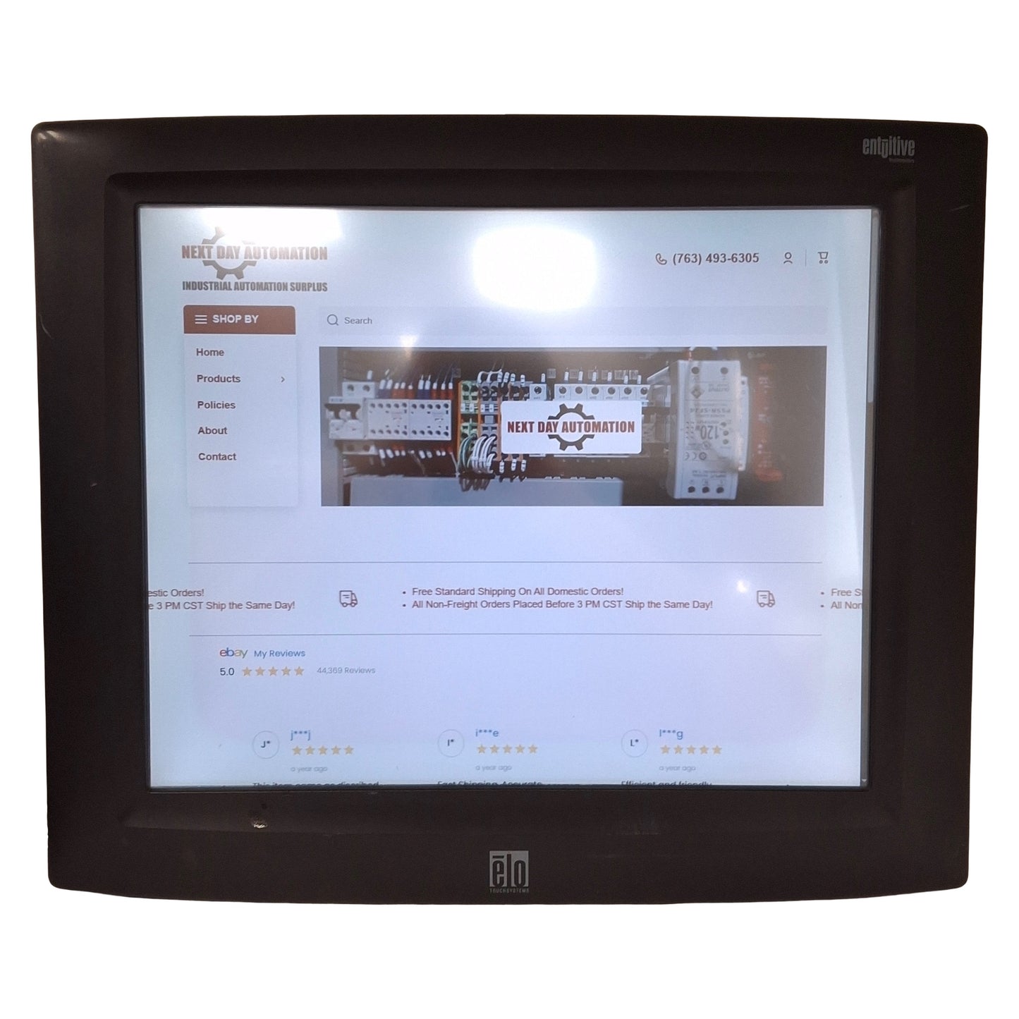 Used Elo ET1725L-7UWF-1 Touchscreen Monitor, 17in TFT Active Matrix, 1280x1024, 12VDC