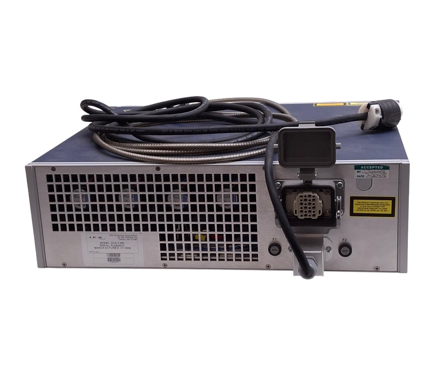 Used IPG Photonics DLR-5-980 Diode Laser Rack, 5W 980nm, 100-240VAC, 19" 3U Mount