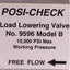 Used Power Team 9596 Hydraulic Posi-Check Valve 3/8 NPTF , 5GPM Flow, 10,000psi Max