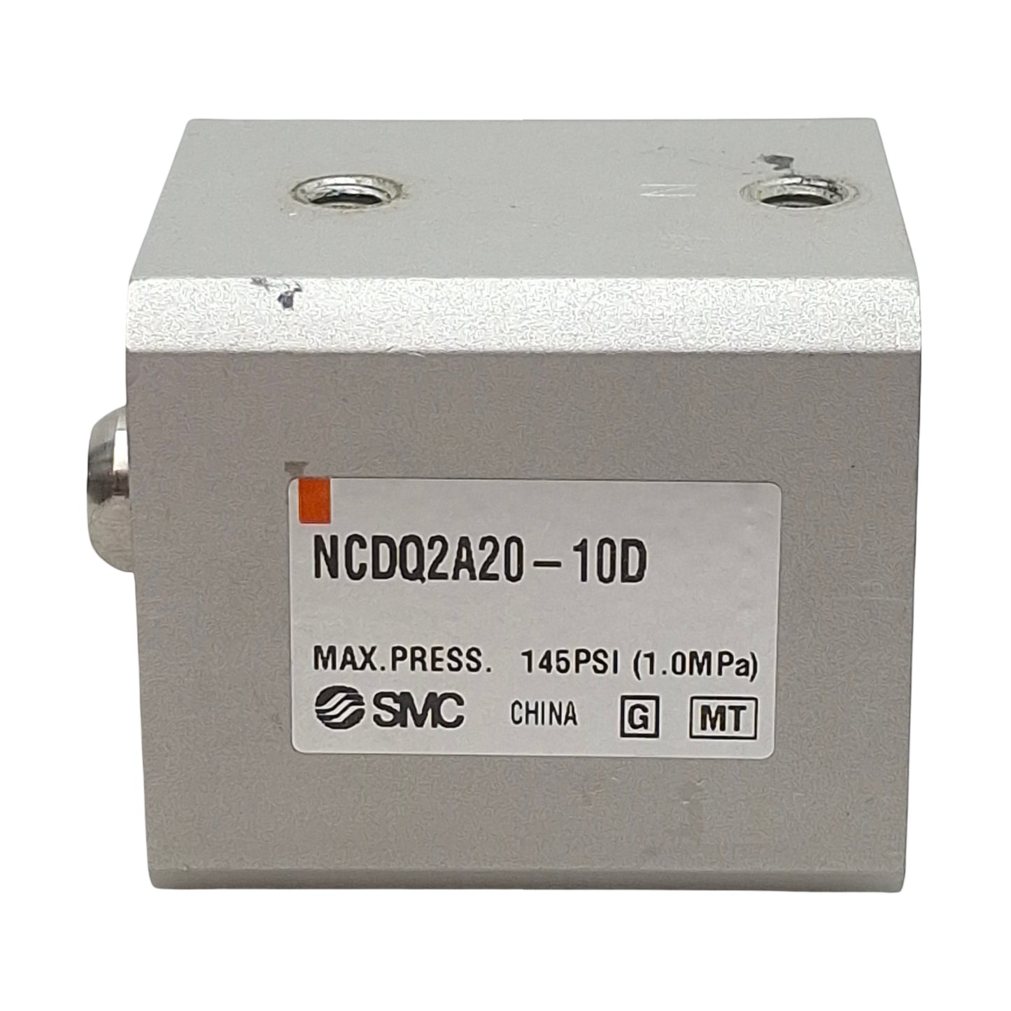 Used SMC NCDQ2A20-10D Compact Cylinder, ø20mm Bore, 10mm Stroke, M5 x 0.8, 1.0MPa