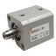 Used SMC NCDQ2A20-10D Compact Cylinder, ø20mm Bore, 10mm Stroke, M5 x 0.8, 1.0MPa