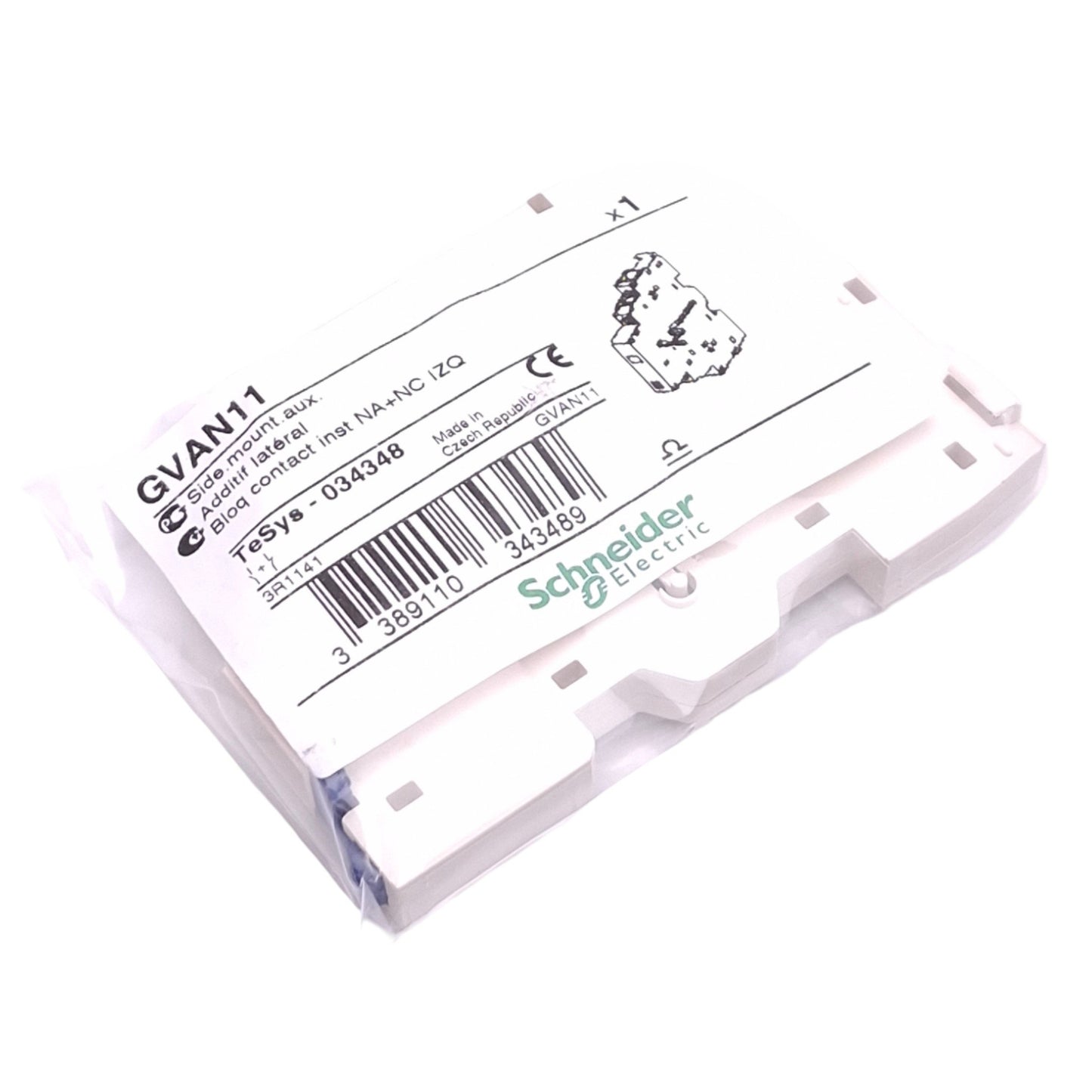 New Schneider Electric GVAN11 Auxiliary Contact Block, 1NO 1NC, 690VAC 6A Max