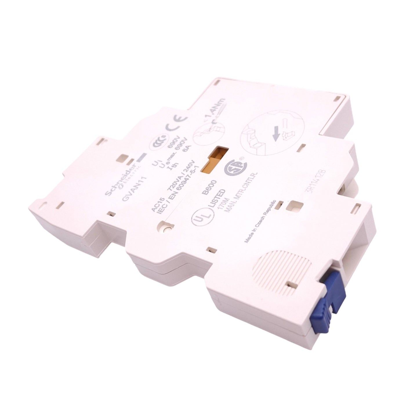 New Schneider Electric GVAN11 Auxiliary Contact Block, 1NO 1NC, 690VAC 6A Max