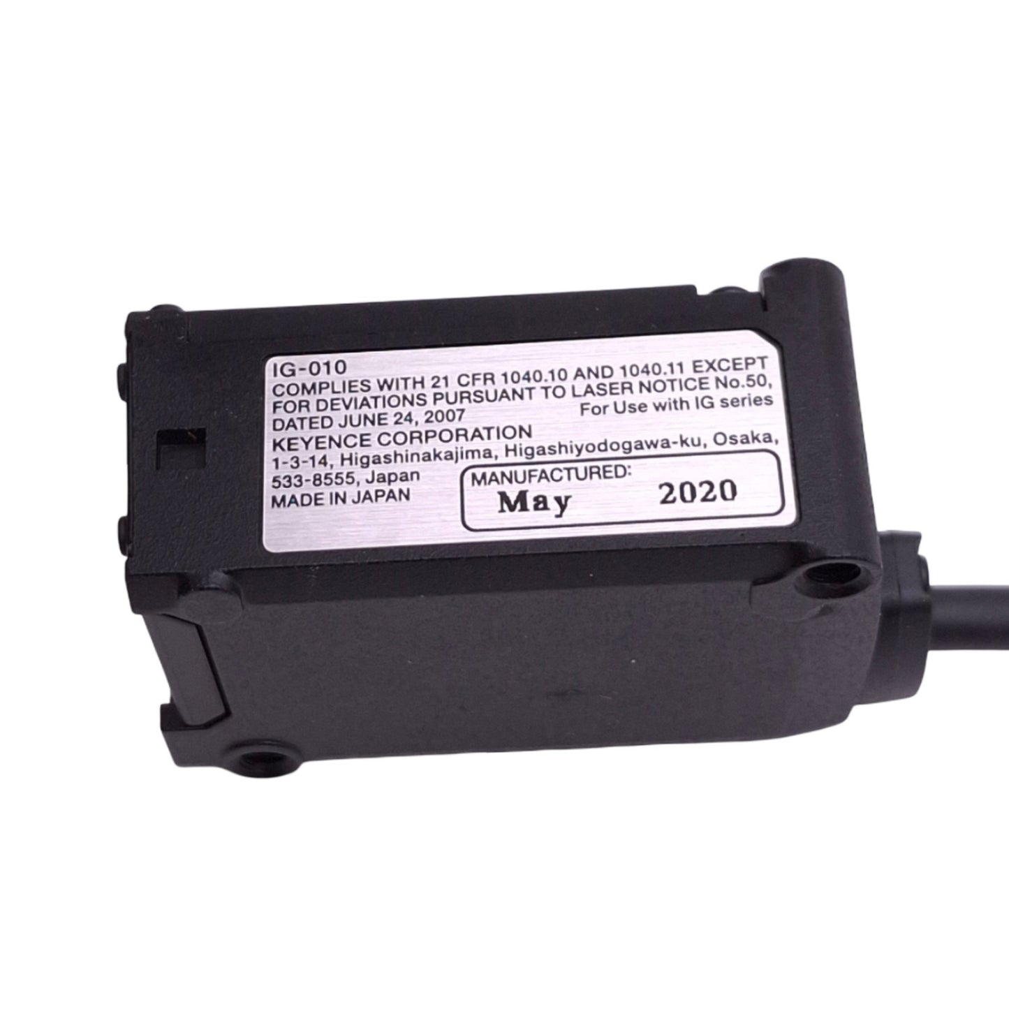New Keyence IG-010 Intelligent-G Laser Sensor Head, 660nm, 10mm Range, 10-30VDC