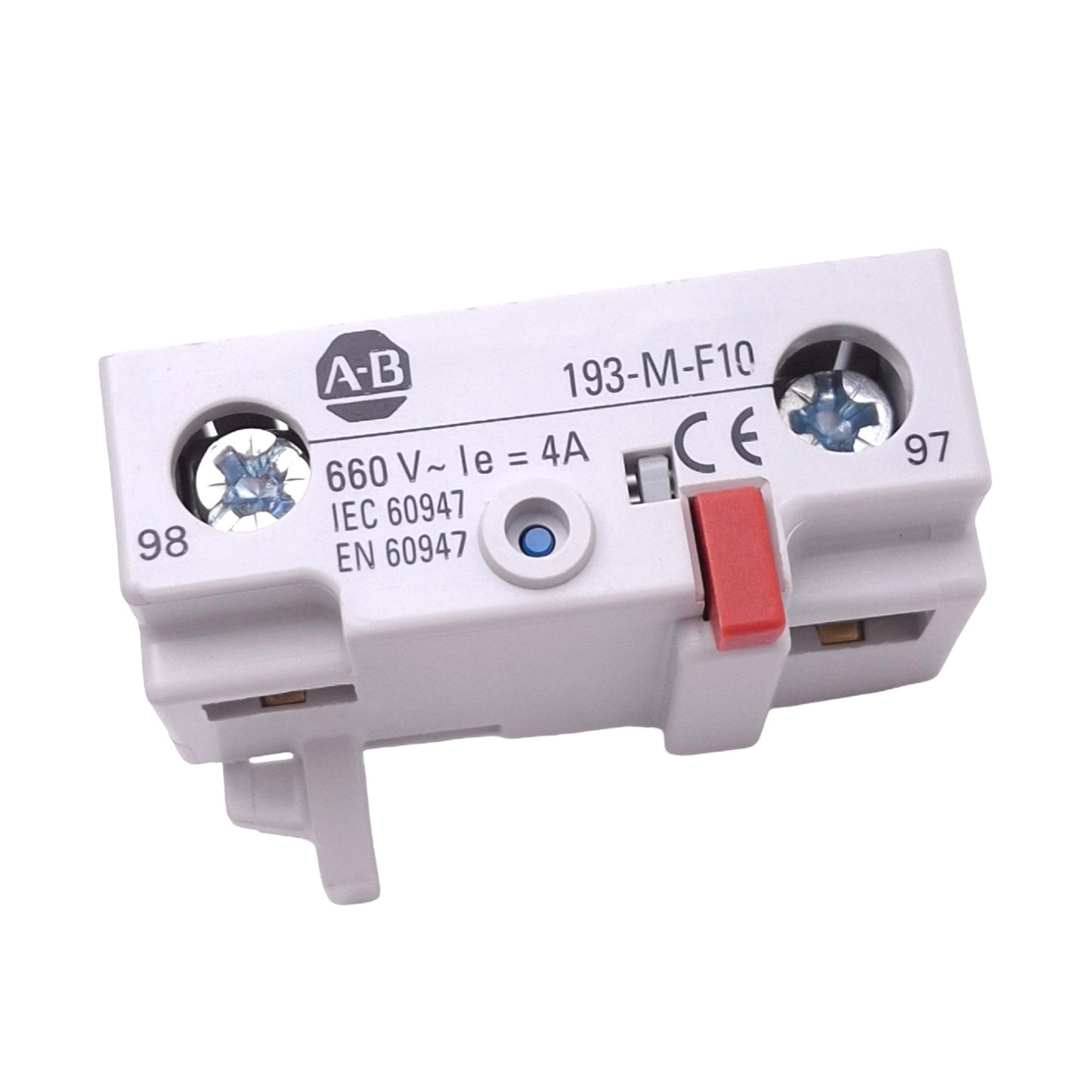 New Allen Bradley 193-M-F10 Auxiliary Contact Block for 193-M/193-CT, 1NO, 600VAC 5A