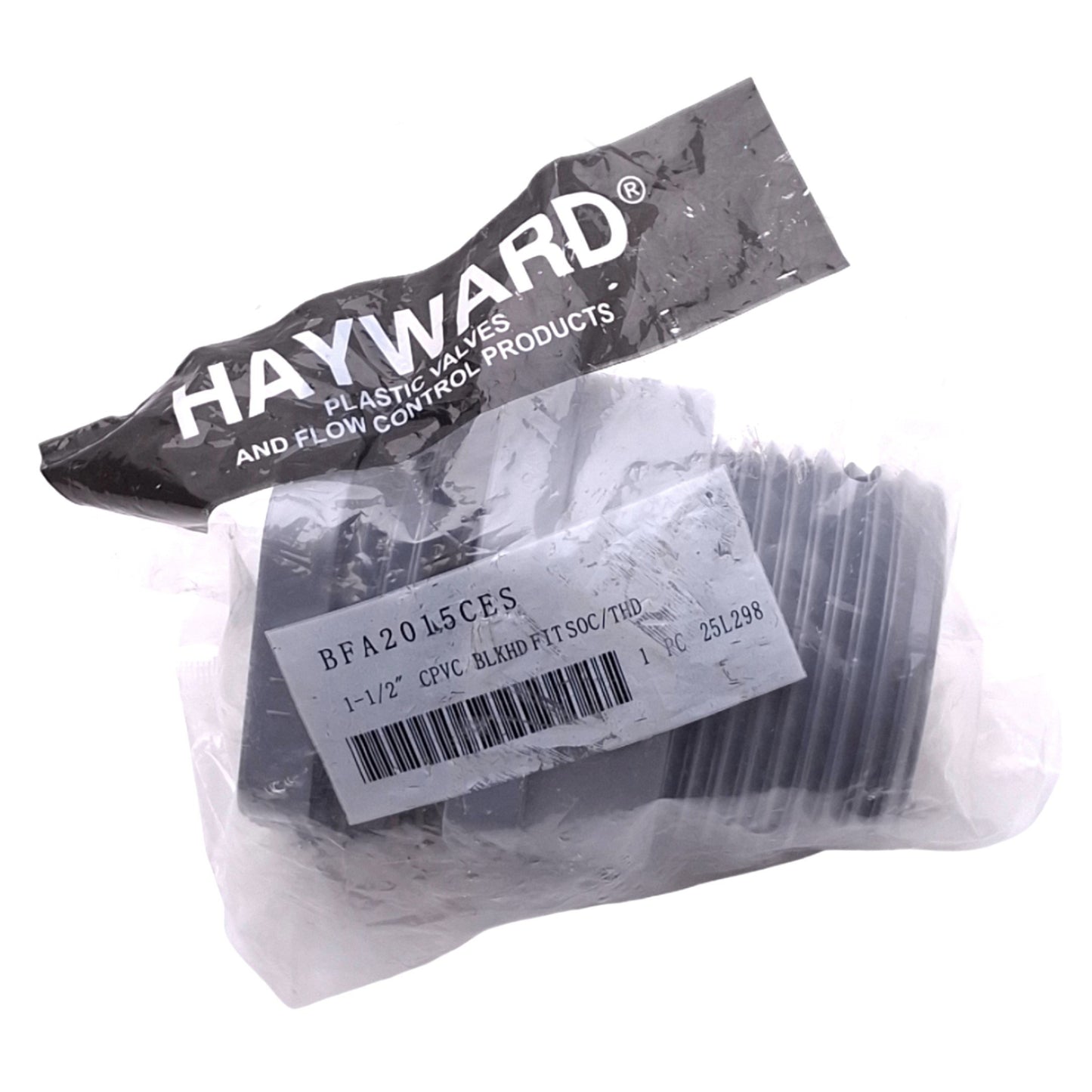 New Hayward BFA2015CES CPVC Bulkhead Fitting, 1-1/2in NPT, 4in Length, 150psi Max