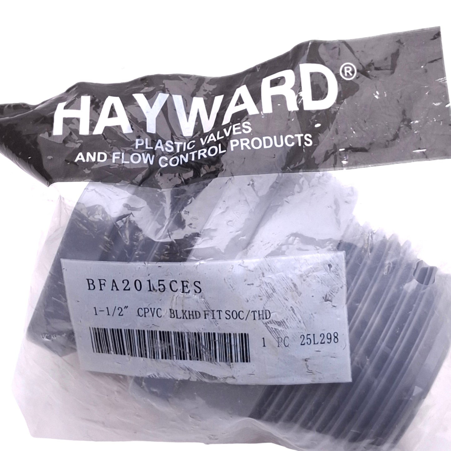 New Hayward BFA2015CES CPVC Bulkhead Fitting, 1-1/2in NPT, 4in Length, 150psi Max