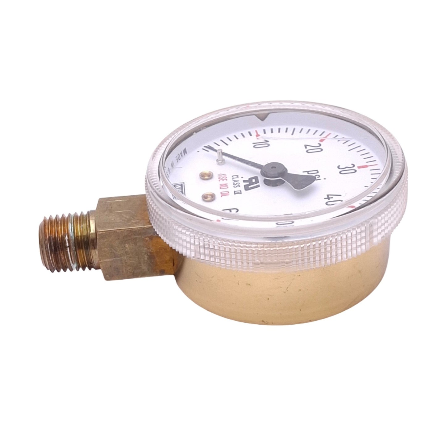 Used WIKA 111.11-B-PG341Z Pneumatic Pressure Gauge, ø2in, 0-60psi, 1/4in NPT