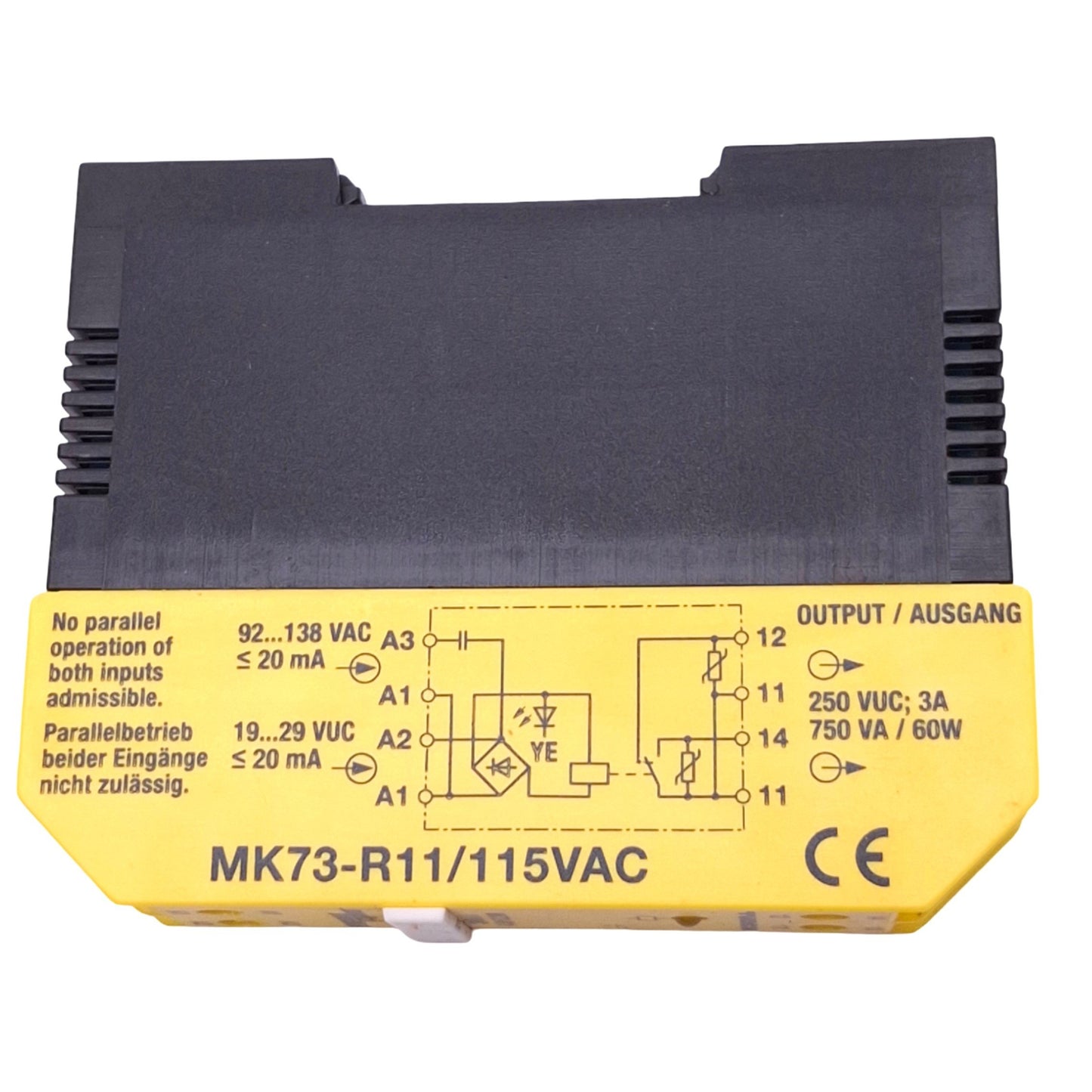 Used Turck MK73-R11/115VAC Multi Modul Safety Relay, 1NO 1NC, 6A Max, 115VAC Coil