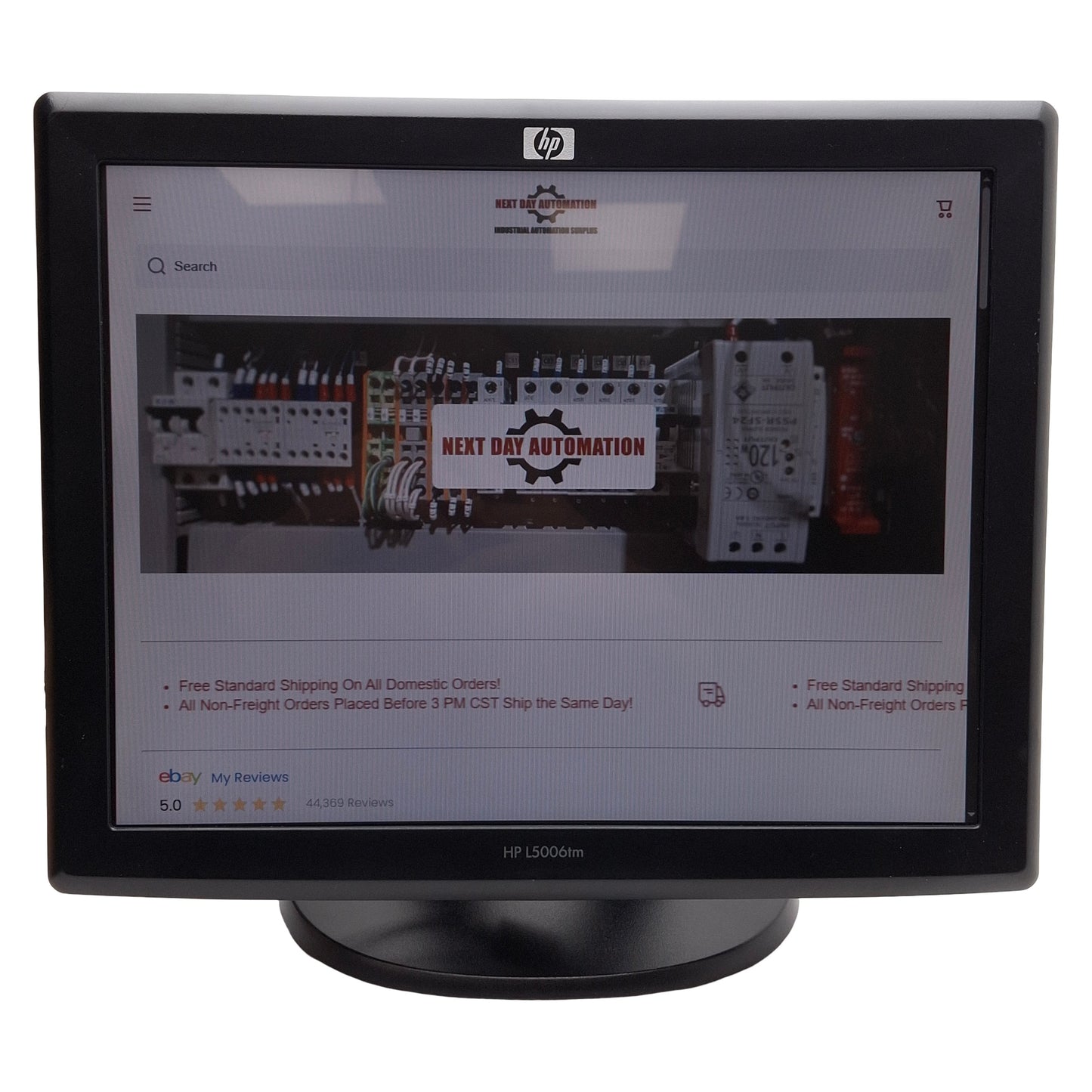 Used HP ET1515L-8CWA-1-RHP-G Touchscreen Monitor w/ Stand, 15in LCD, 1024x768, 12VDC